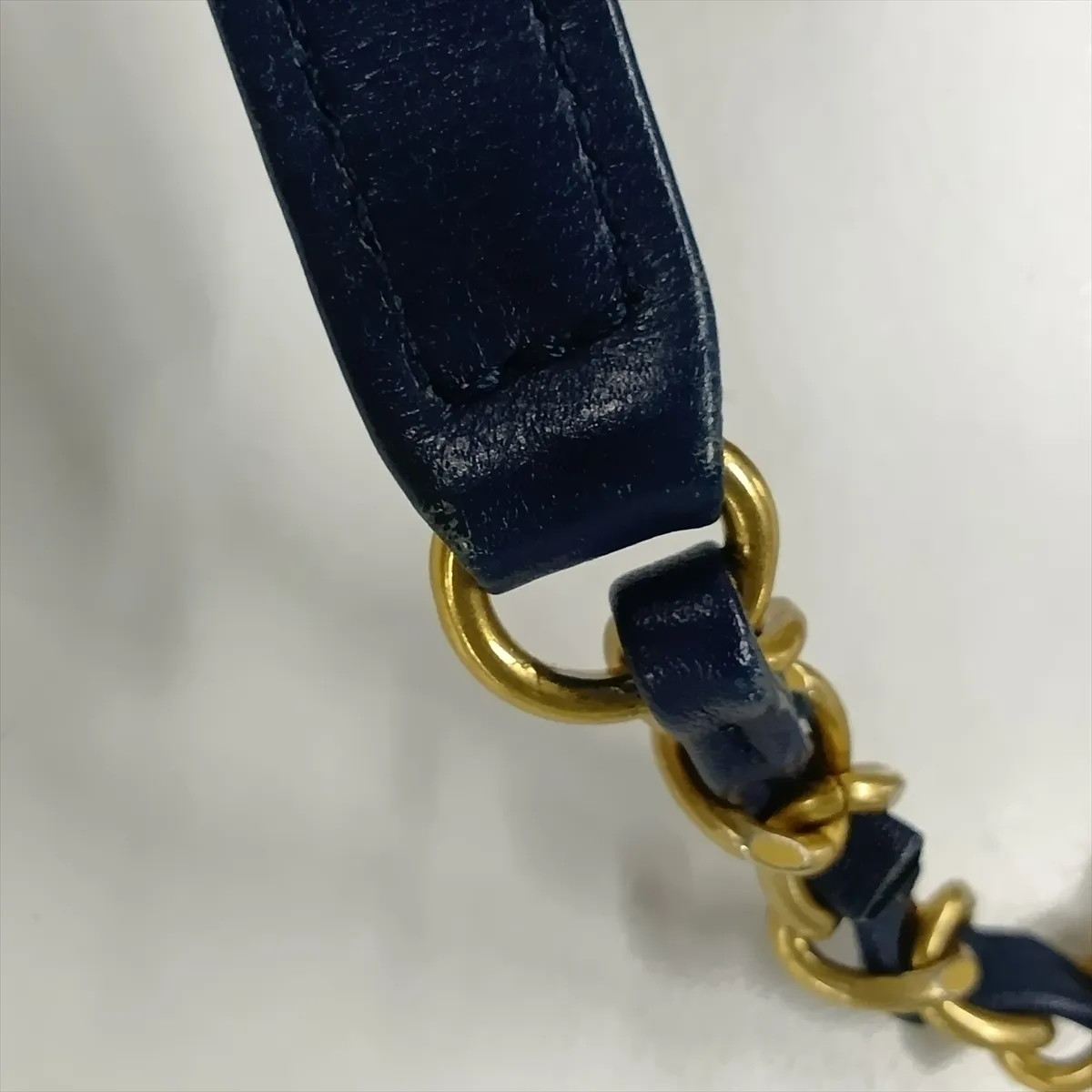 Matelassé Lambskin 2-Way Shoulder Bag, Blue with Gold Hardware, 29055728, Serial Number 29 — view 15