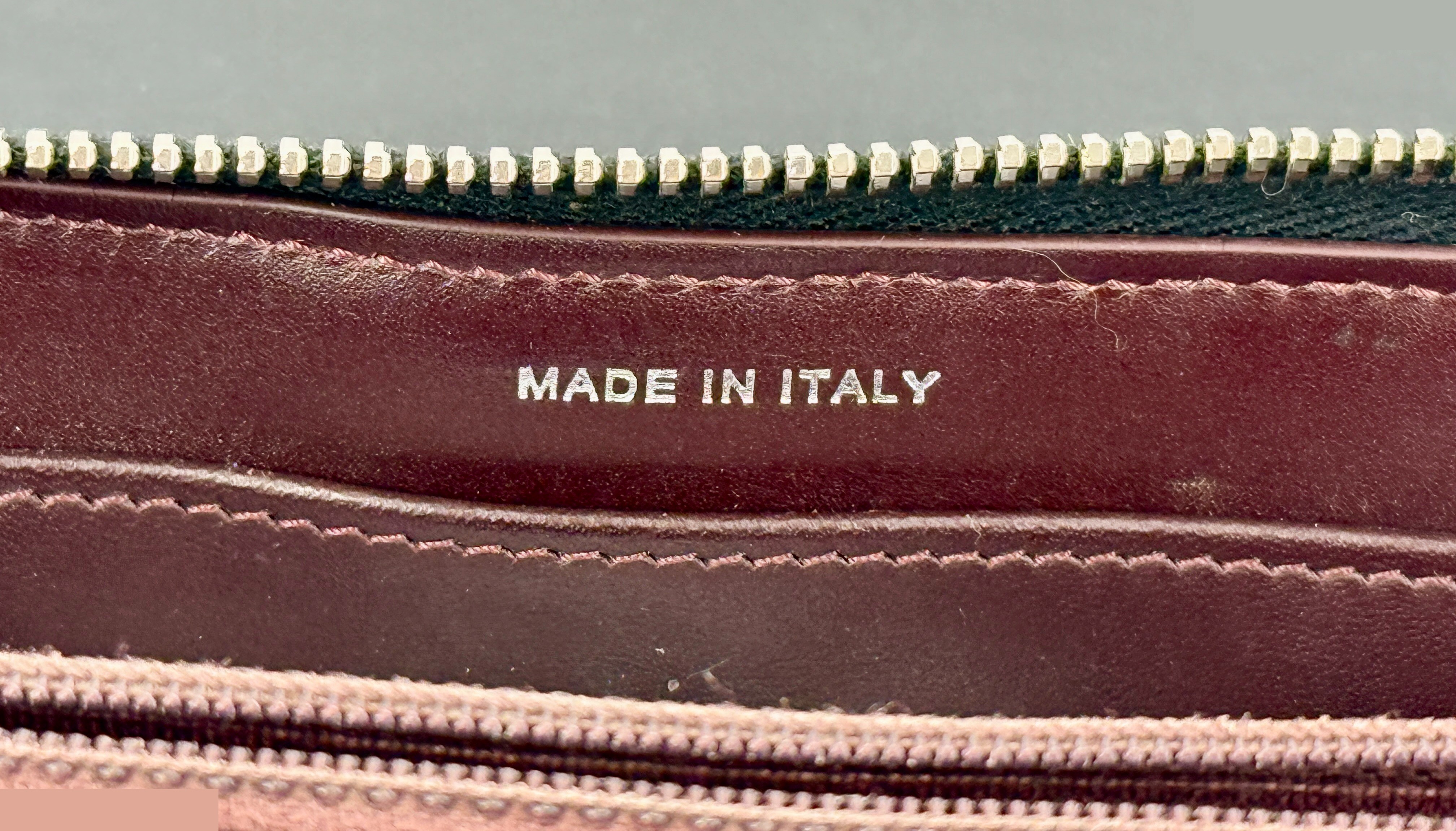 Matelassé caviar leather long wallet, serial number 19 series, with card and sticker. — view 11