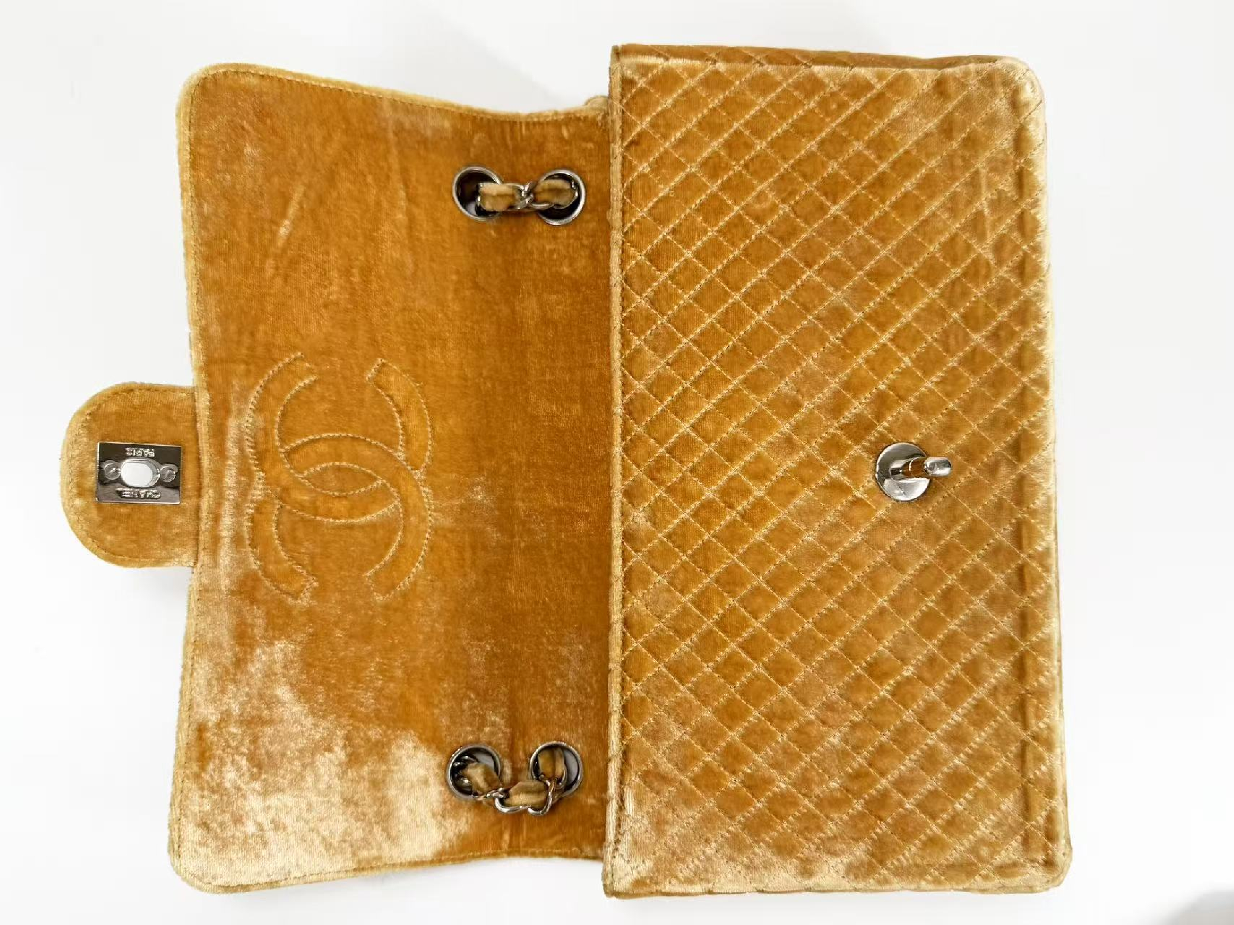 Velour Matelassé Micro Double Chain Vintage 4 Series W25cm Approx. [Comes with dust bag, authenticity card, and seal] Silver Hardware Shoulder Bag 4019185 — view 14