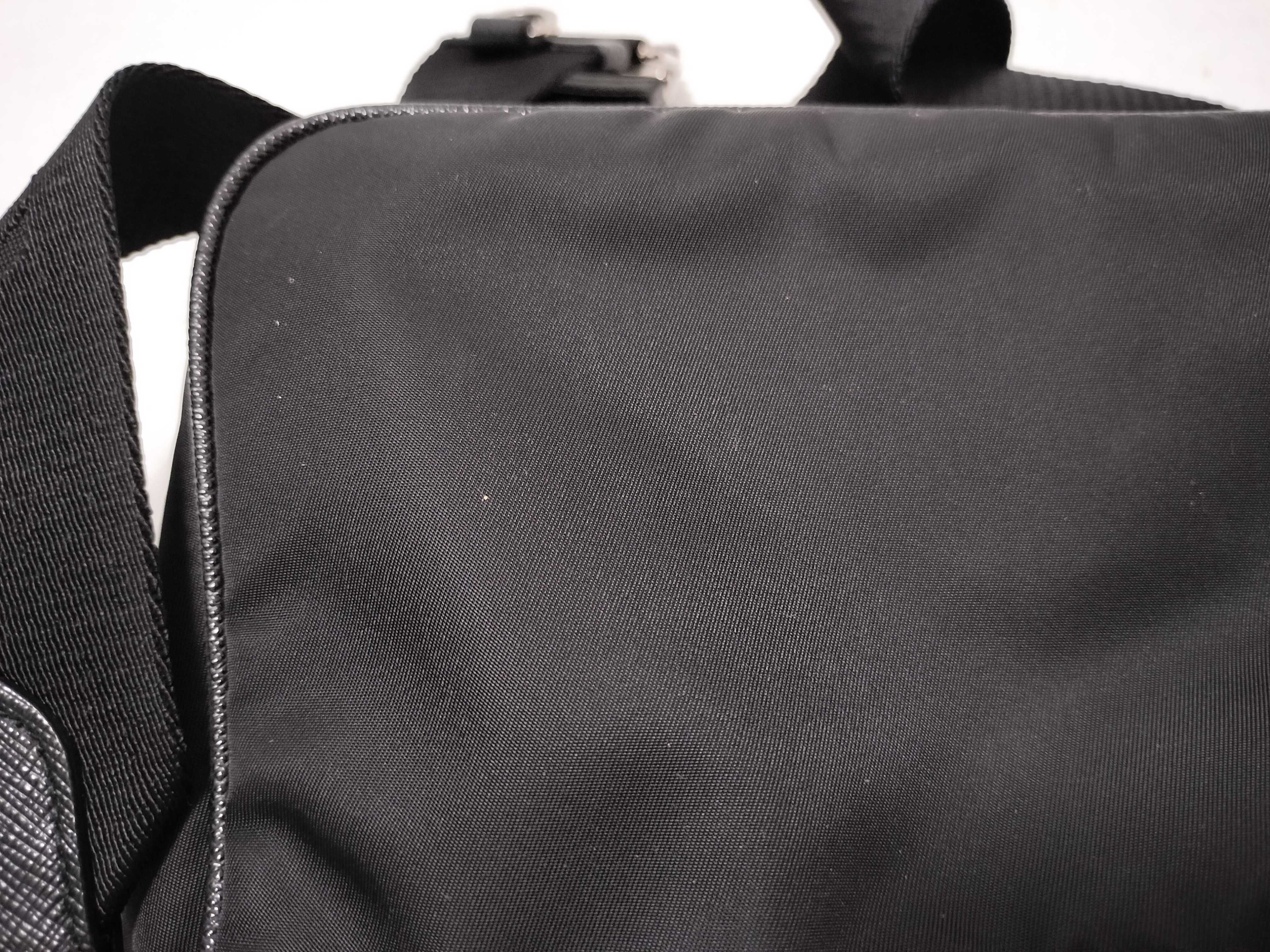 Re Nylon x Leather Shoulder Bag with White Tag — view 12