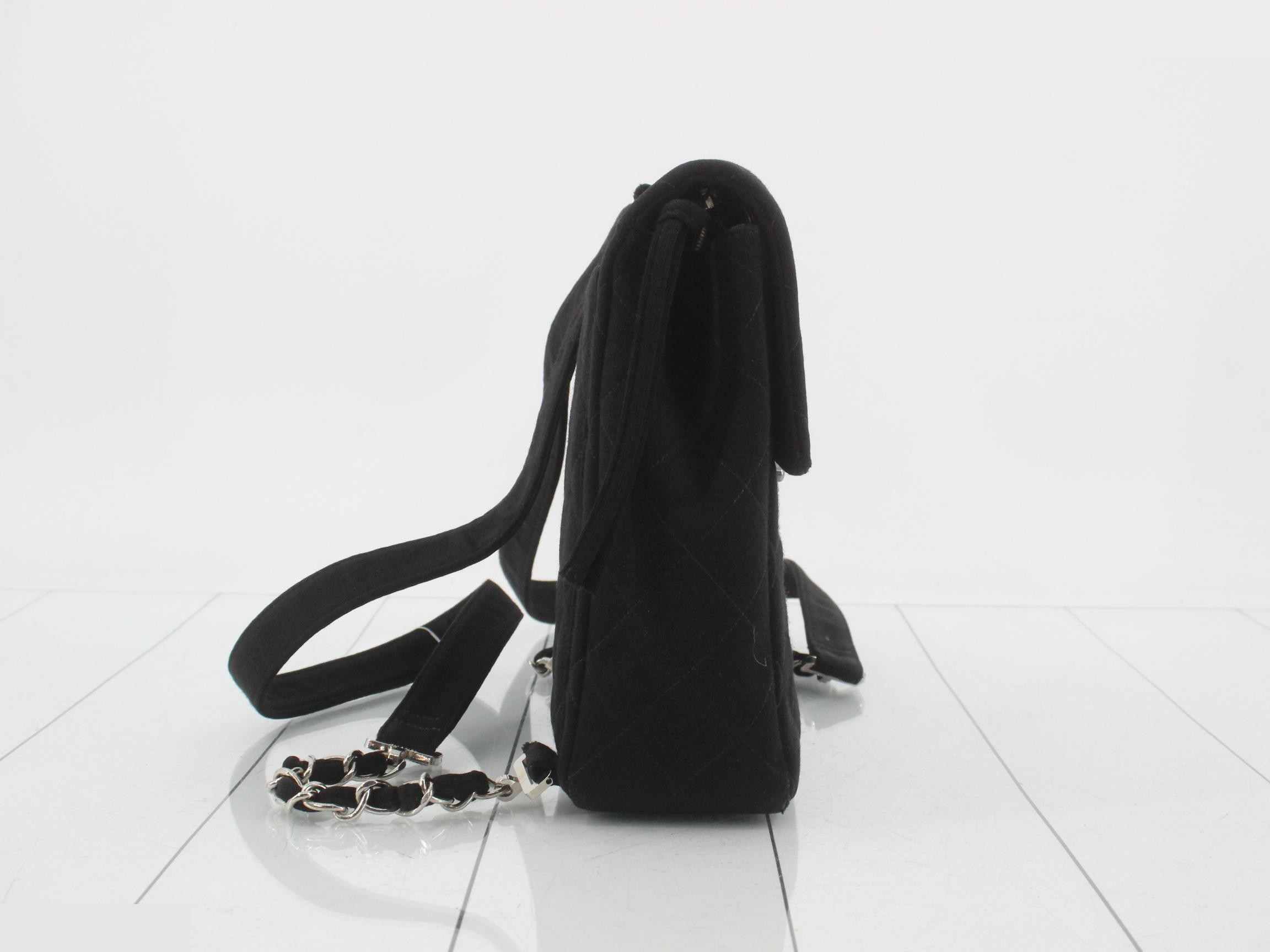 Matelassé Cotton Chain Backpack, Series 4, Coco Mark — view 4