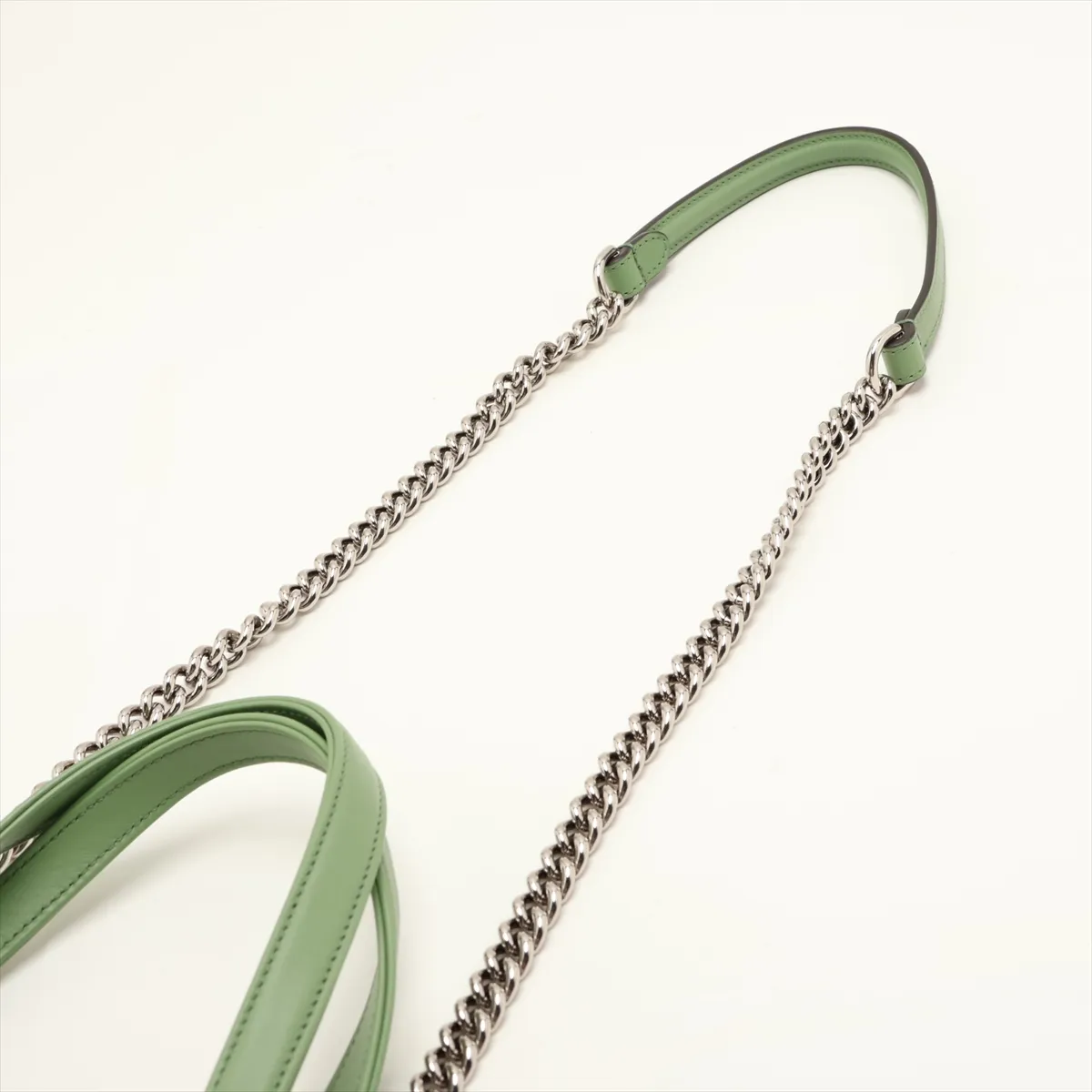 Petite GG Leather 2-Way Handbag, Green, 745918 — view 7