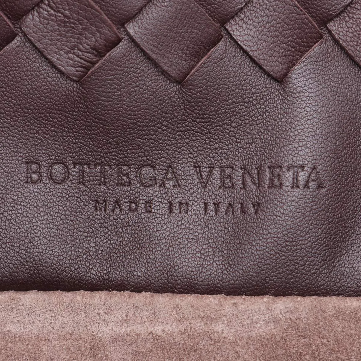 Intrecciato Leather Tote Bag, Brown — view 9