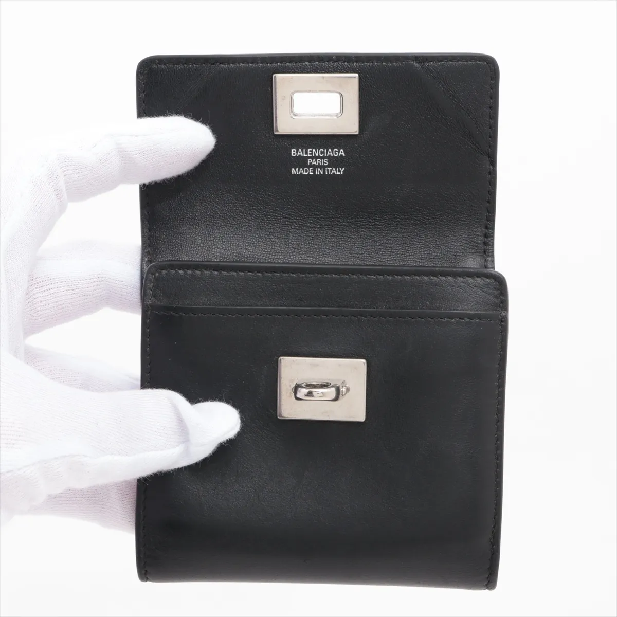 Rodeo 822592 Leather Compact Wallet, Black — view 3