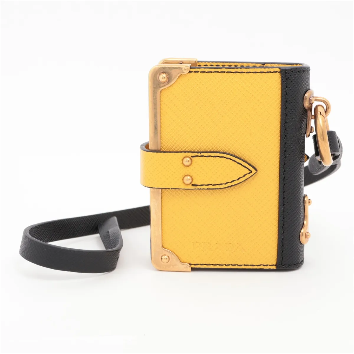 Trick Note Charm, GP x Leather, Yellow. Shows signs of wear: — view 2