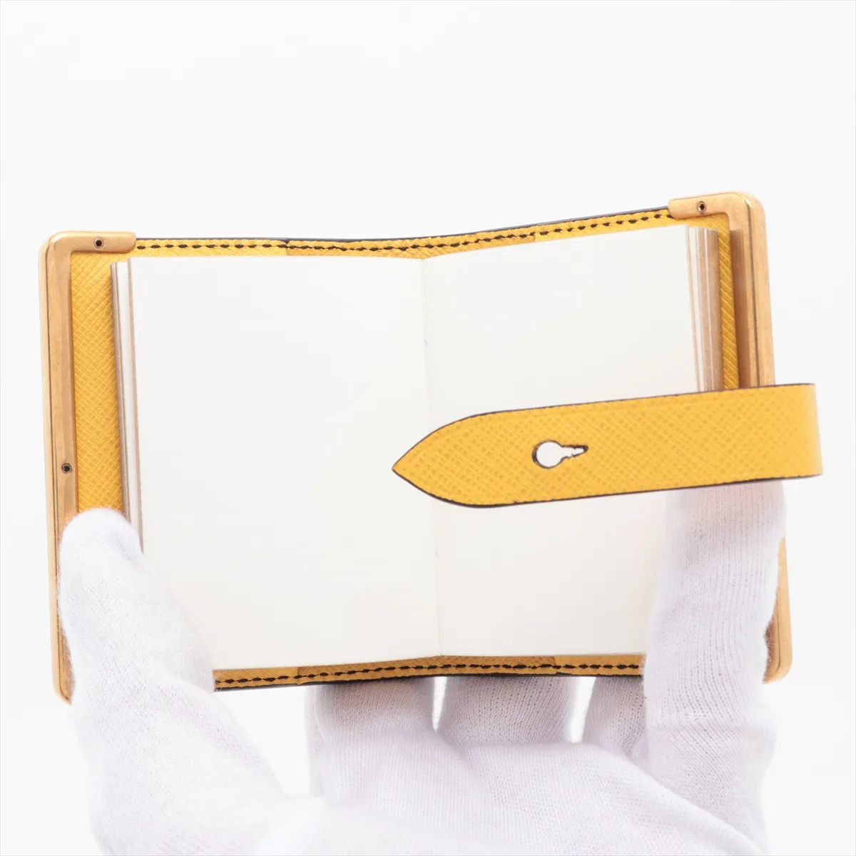 Trick Note Charm, GP x Leather, Yellow. Shows signs of wear: — view 4