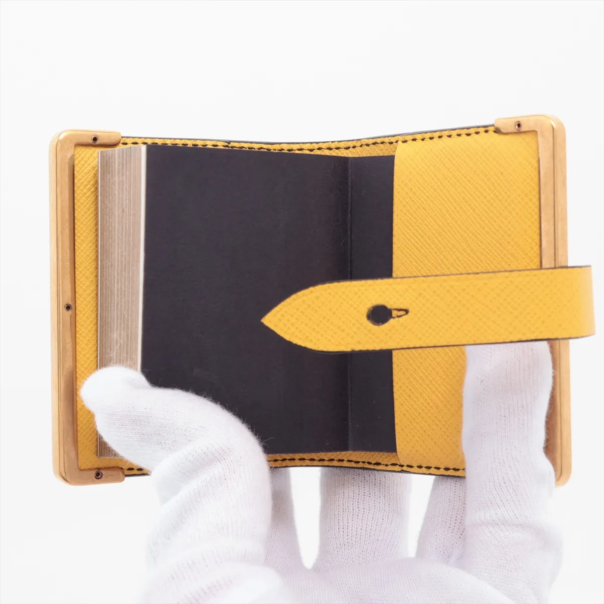 Trick Note Charm, GP x Leather, Yellow. Shows signs of wear: — view 5
