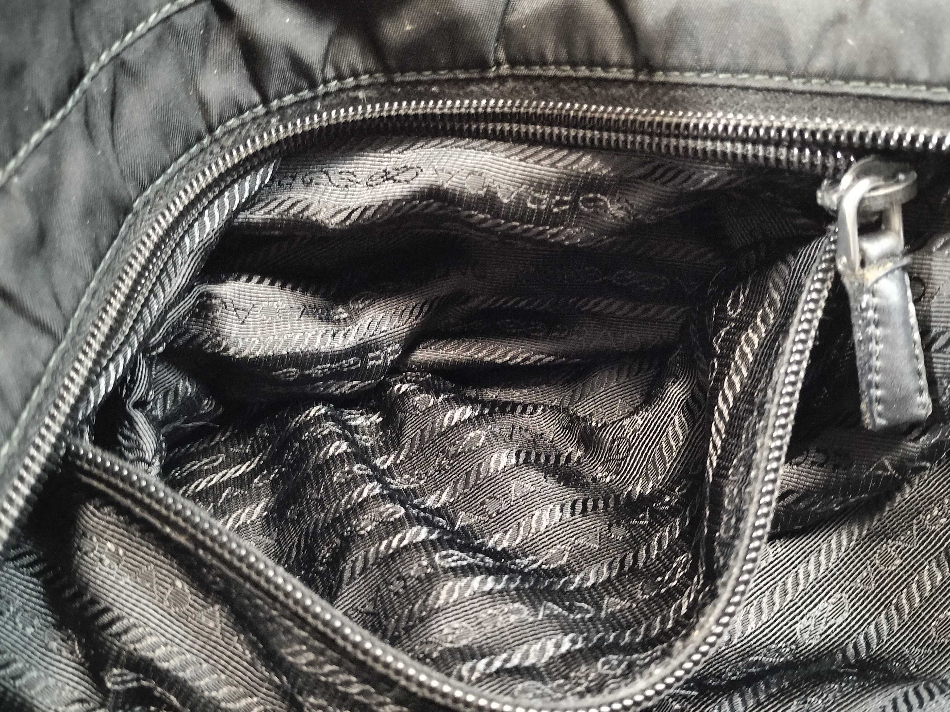 Nylon 2-Way Black Handbag — view 12