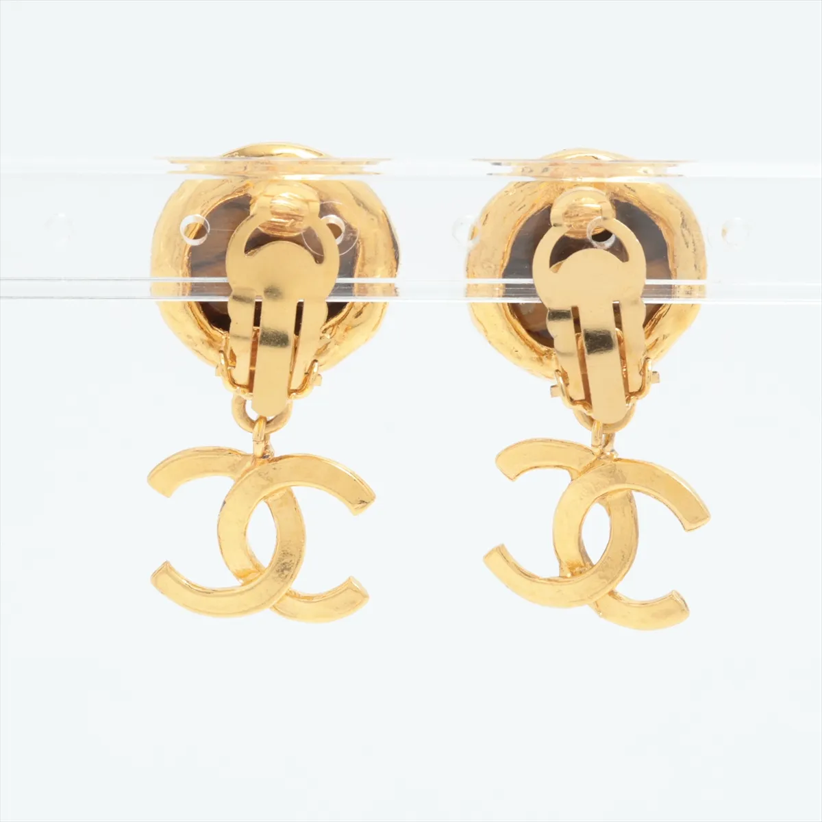 Coco Mark 95A Earrings (Pair) GP Gold. Shows signs of wear, — view 2