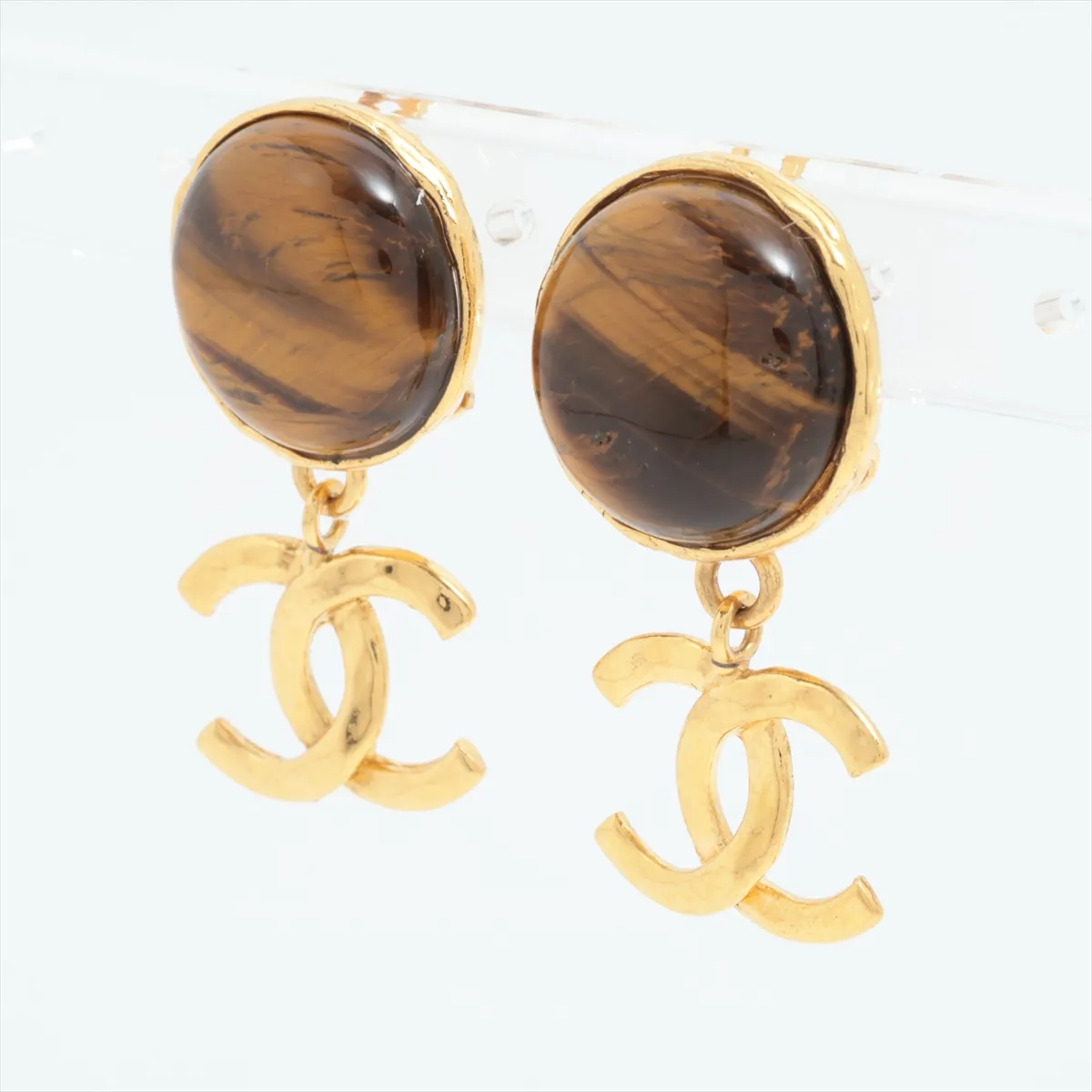 Coco Mark 95A Earrings (Pair) GP Gold. Shows signs of wear, — view 3