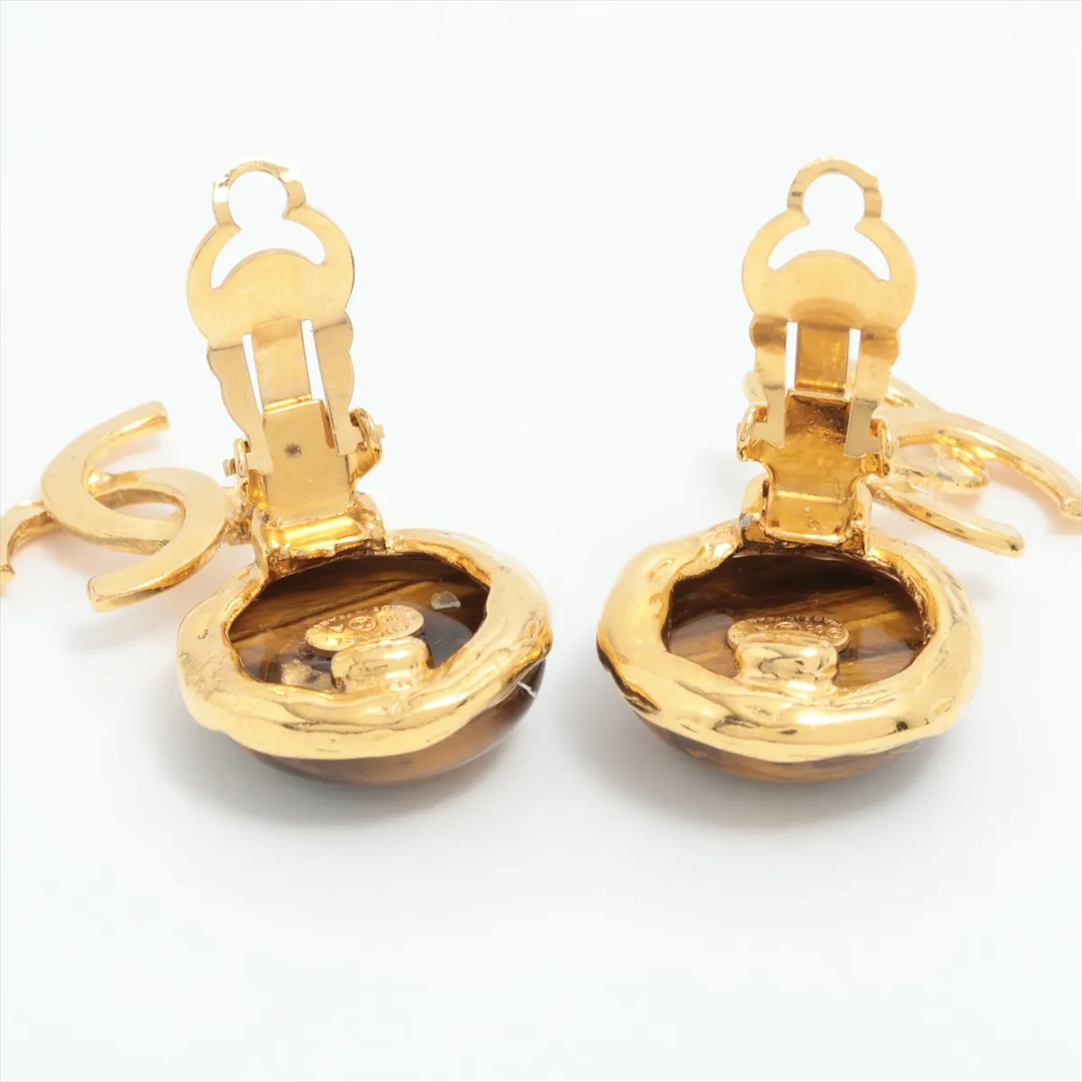 Coco Mark 95A Earrings (Pair) GP Gold. Shows signs of wear, — view 4
