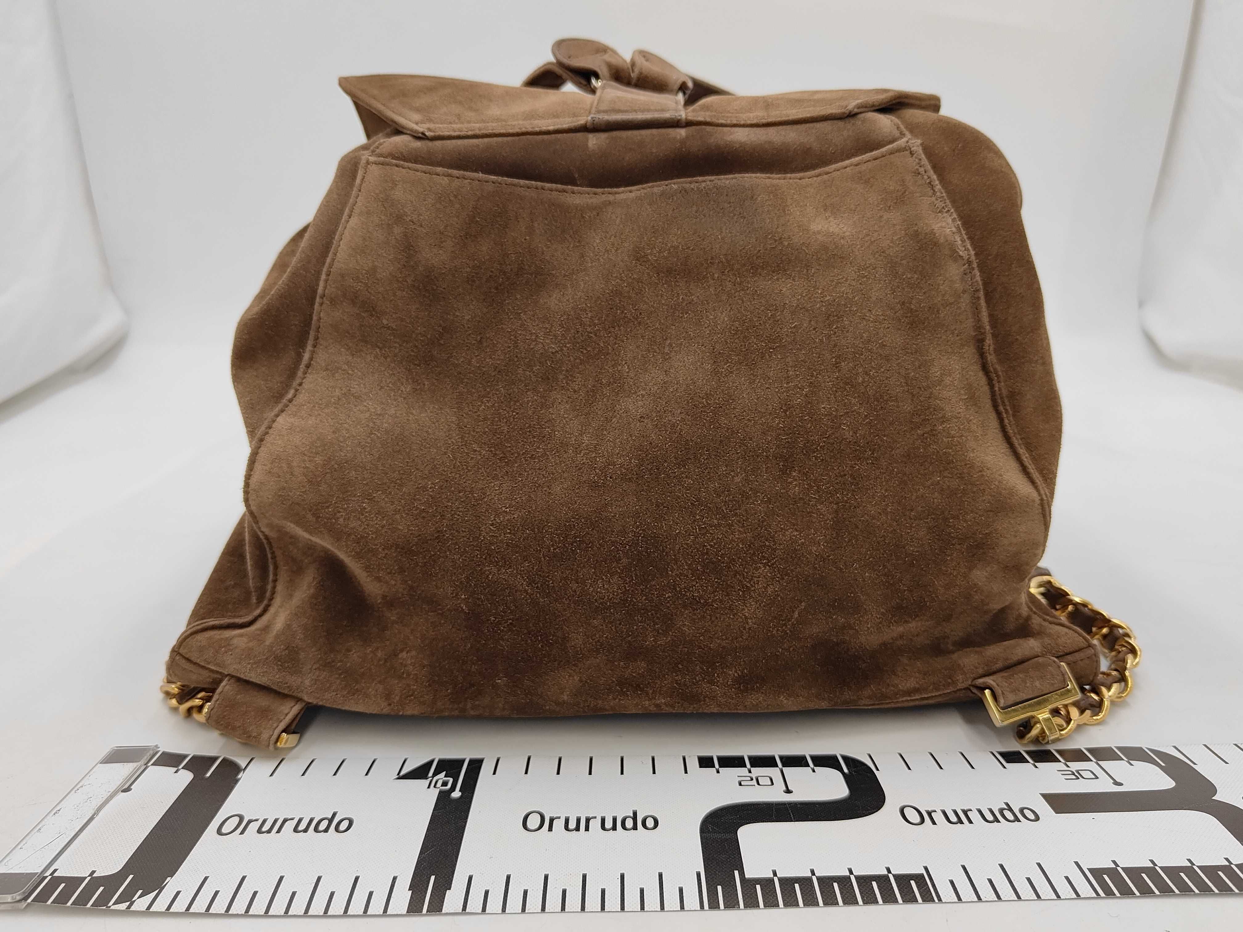 Coco Mark Backpack, Suede, Brown, Series 1 Backpack — view 2