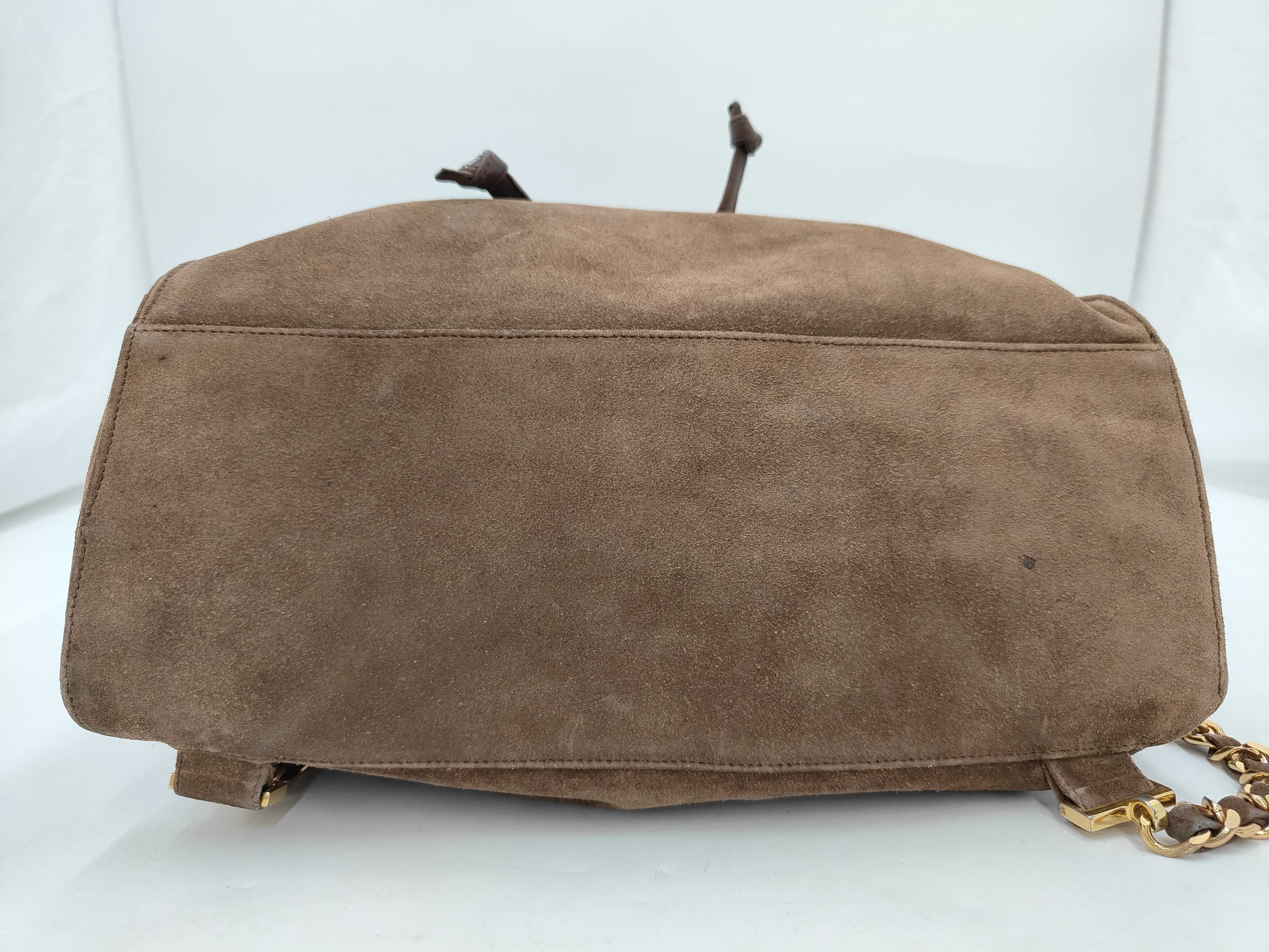 Coco Mark Backpack, Suede, Brown, Series 1 Backpack — view 5