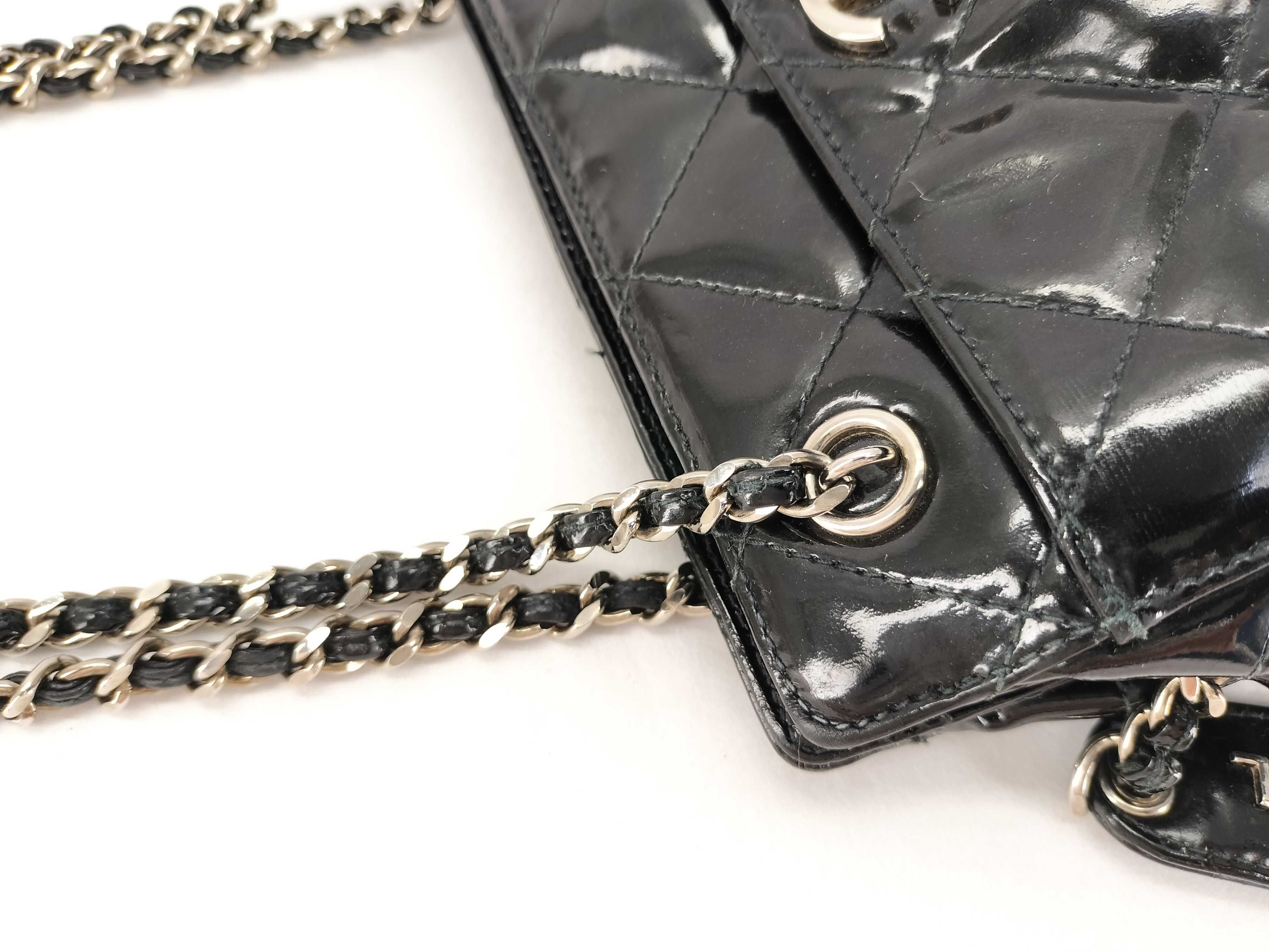 Enamel Coco Mark Chain Shoulder Bag — view 5