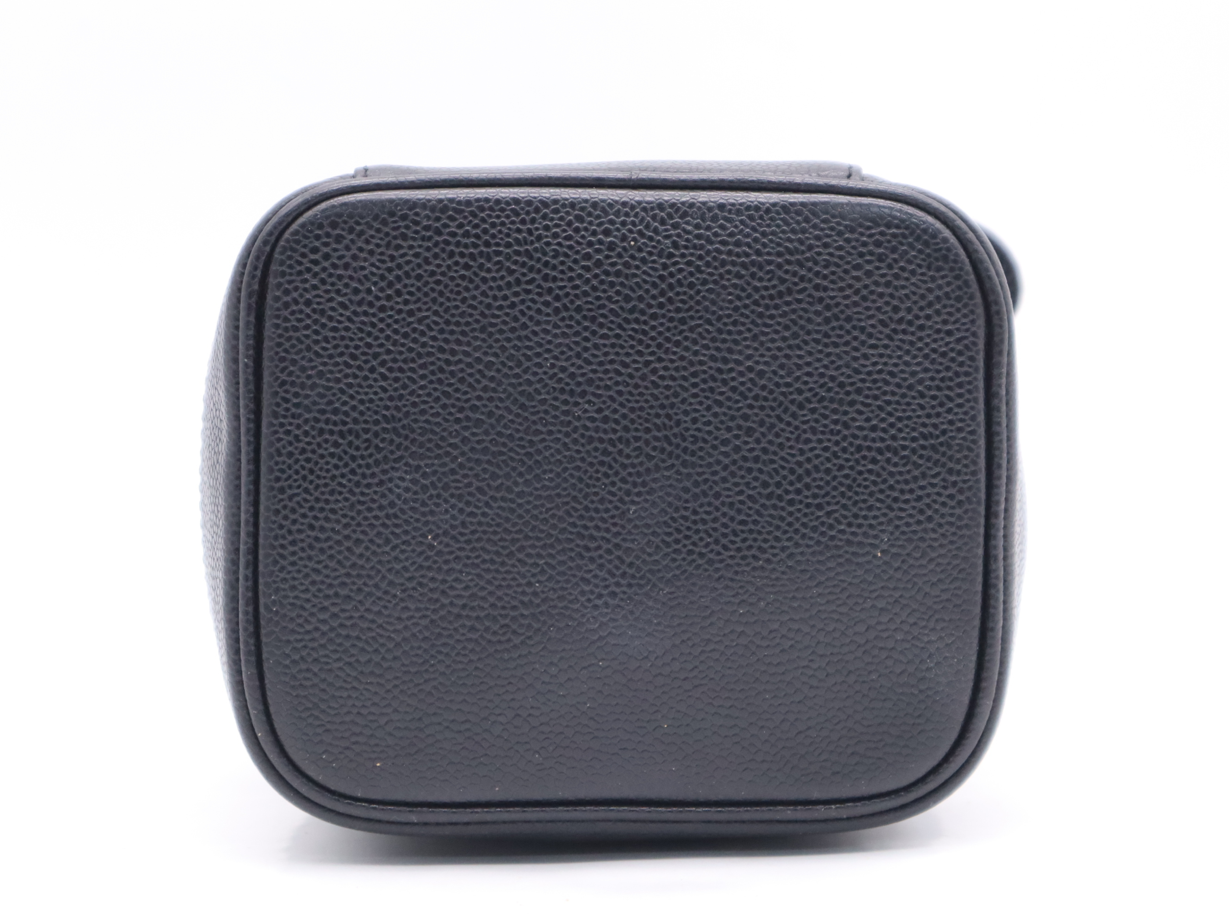 Caviar Skin Coco Mark Vanity Bag, Black with Gold Hardware, Card Holder, 7649430 (Handbag) — view 4
