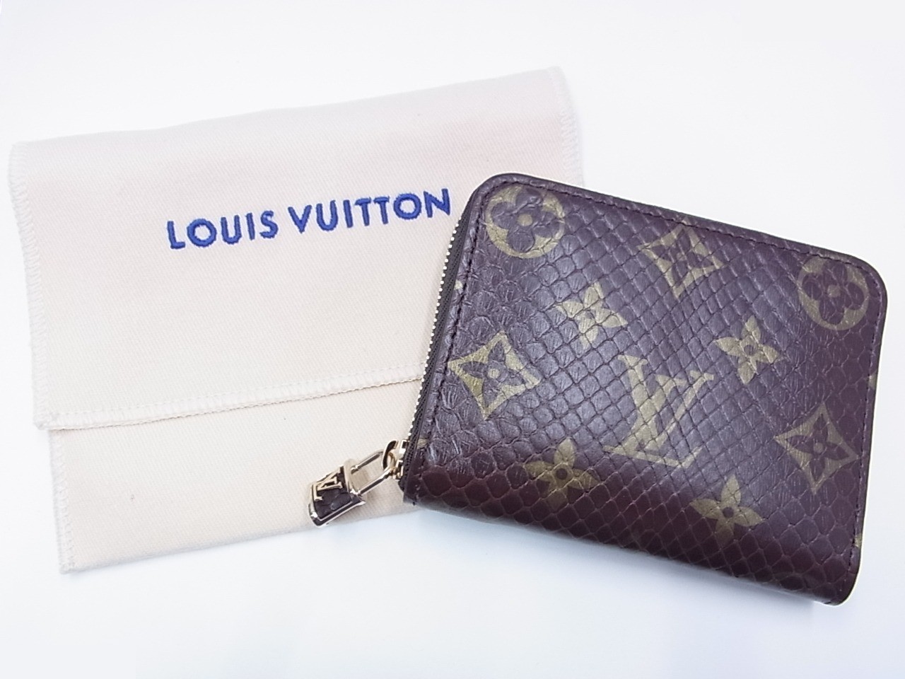 Zippy Coin Purse, Exotic Python, Unused — view 3