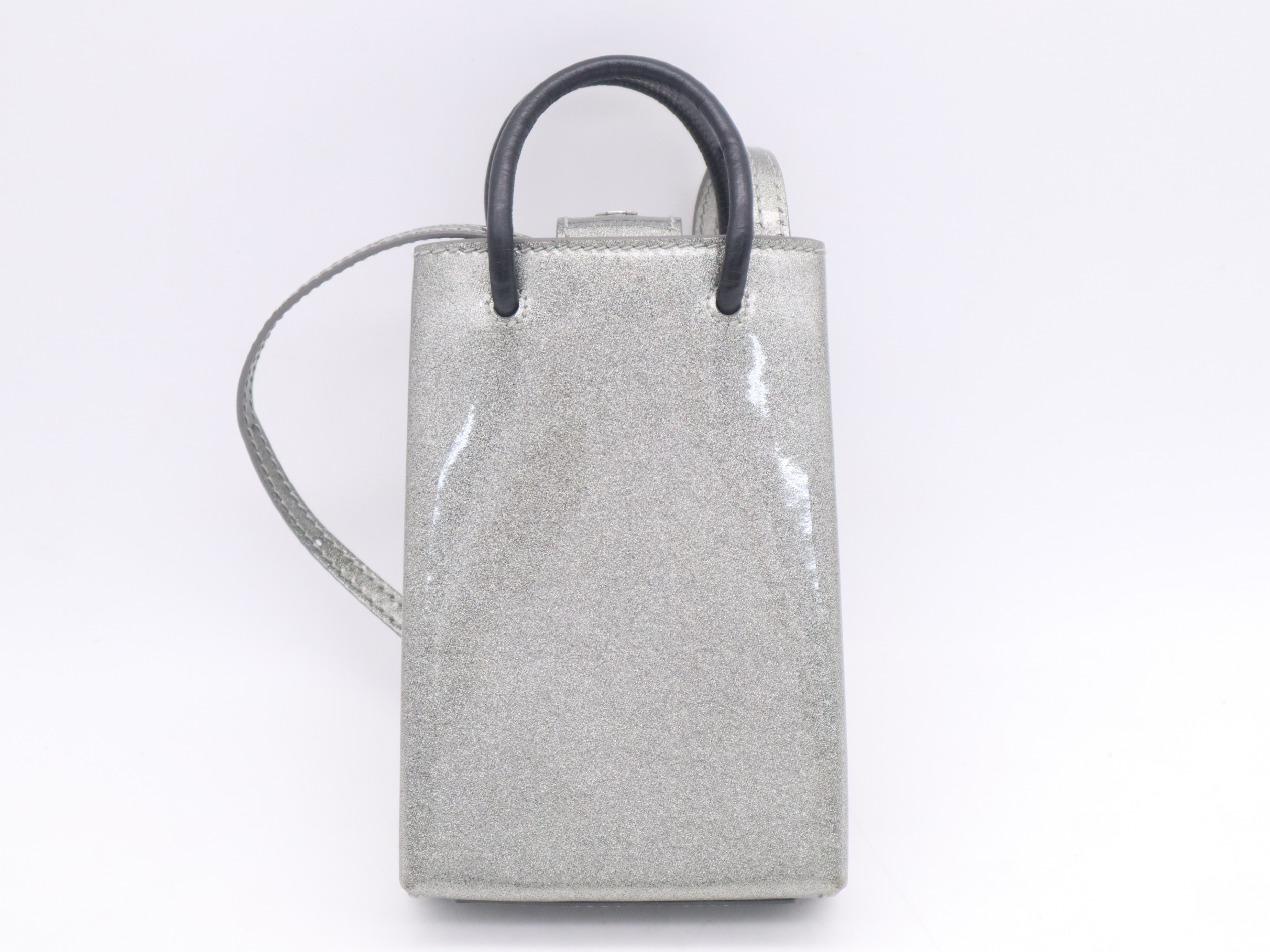 PVC Phone Holder Bag, Silver, Shoulder Bag — view 2