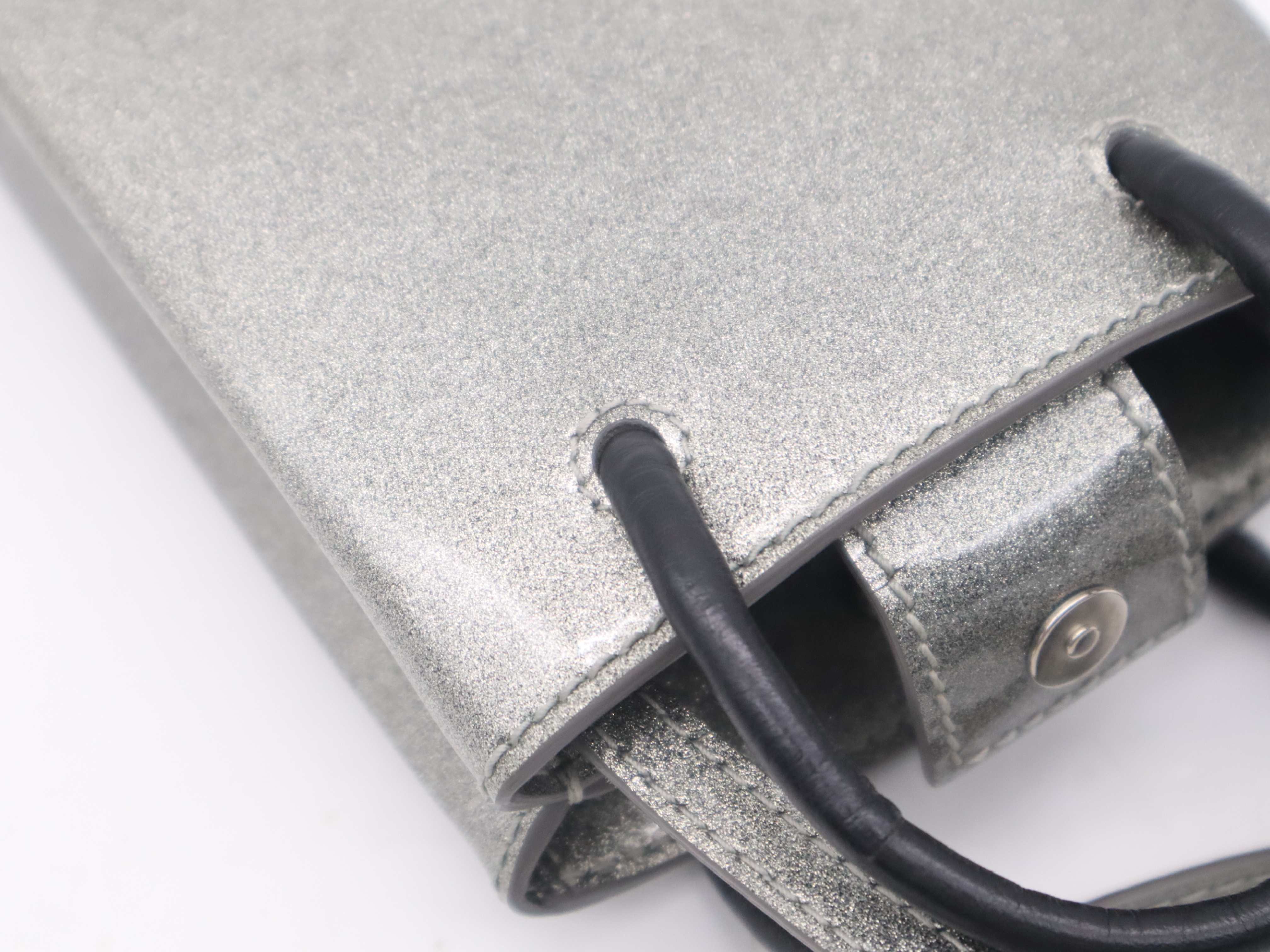 PVC Phone Holder Bag, Silver, Shoulder Bag — view 7