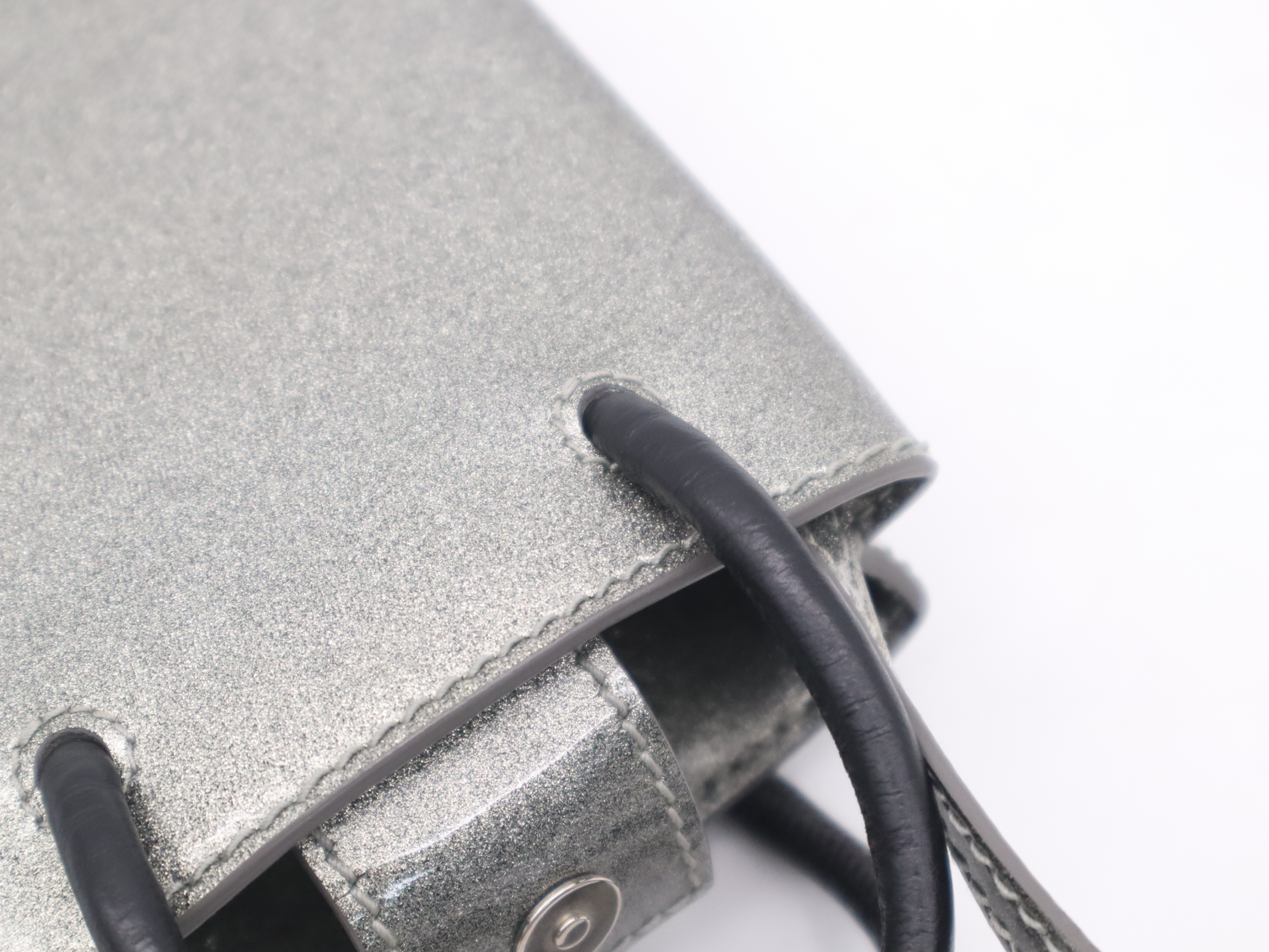 PVC Phone Holder Bag, Silver, Shoulder Bag — view 8