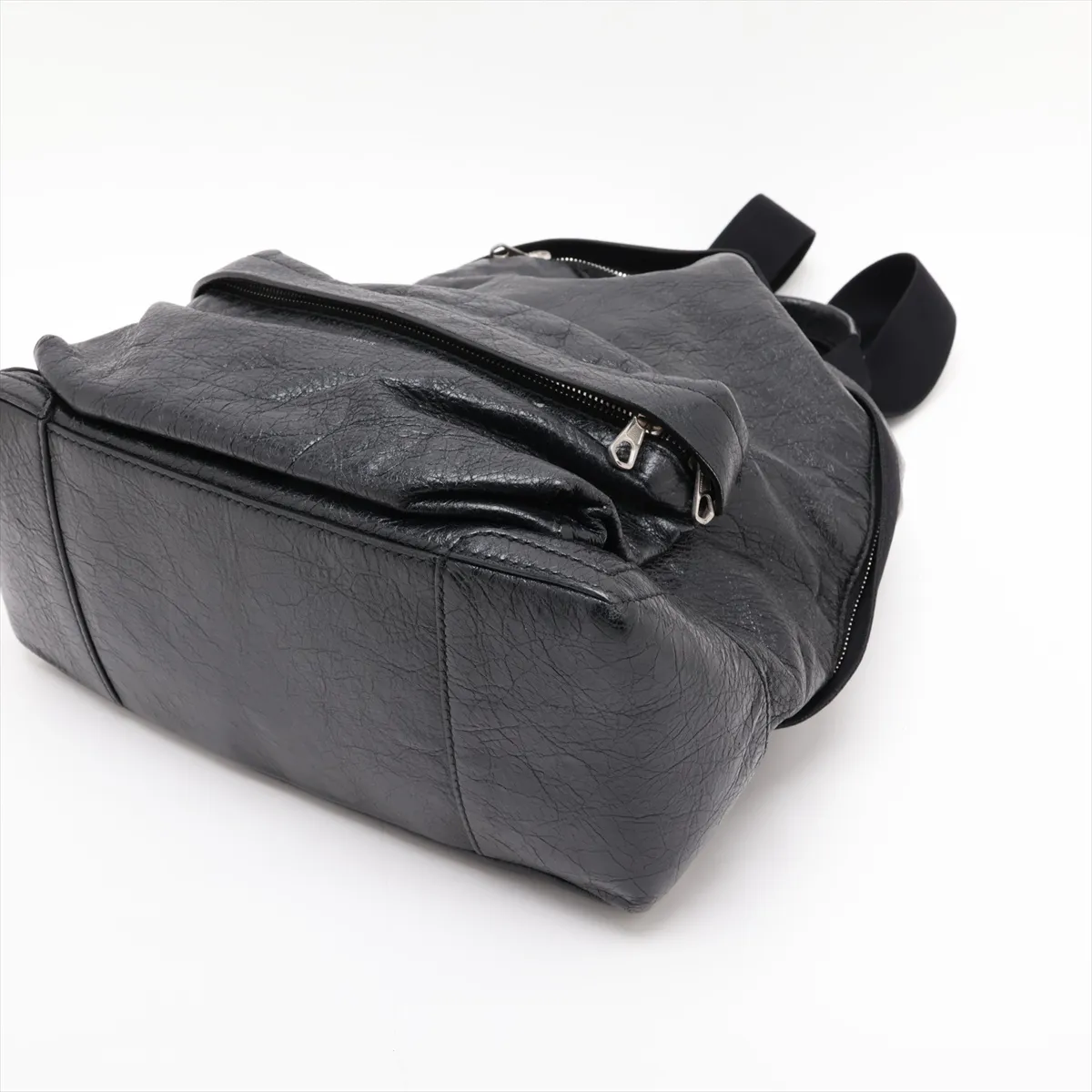 409010 Leather Backpack/Rucksack Black — view 3