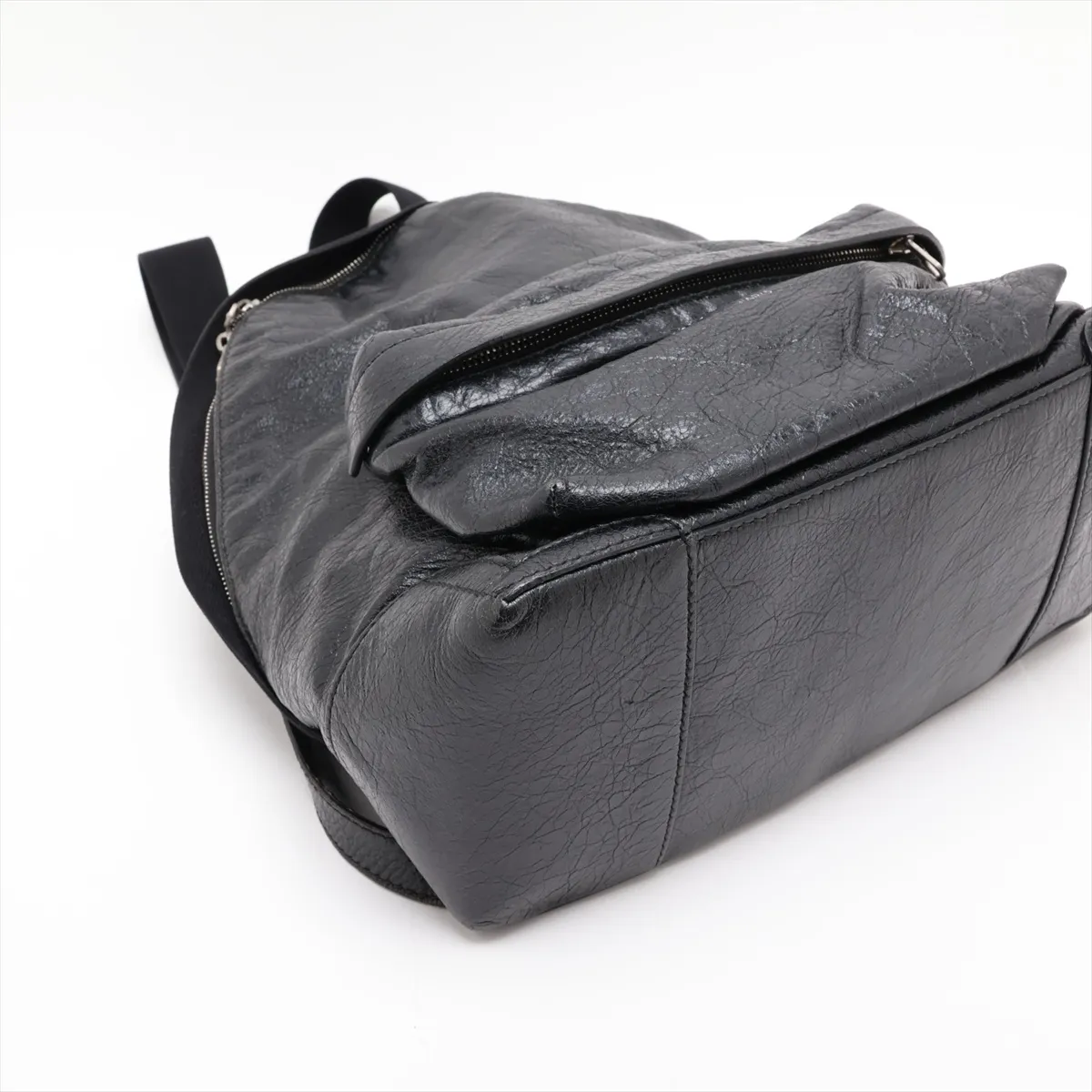 409010 Leather Backpack/Rucksack Black — view 4