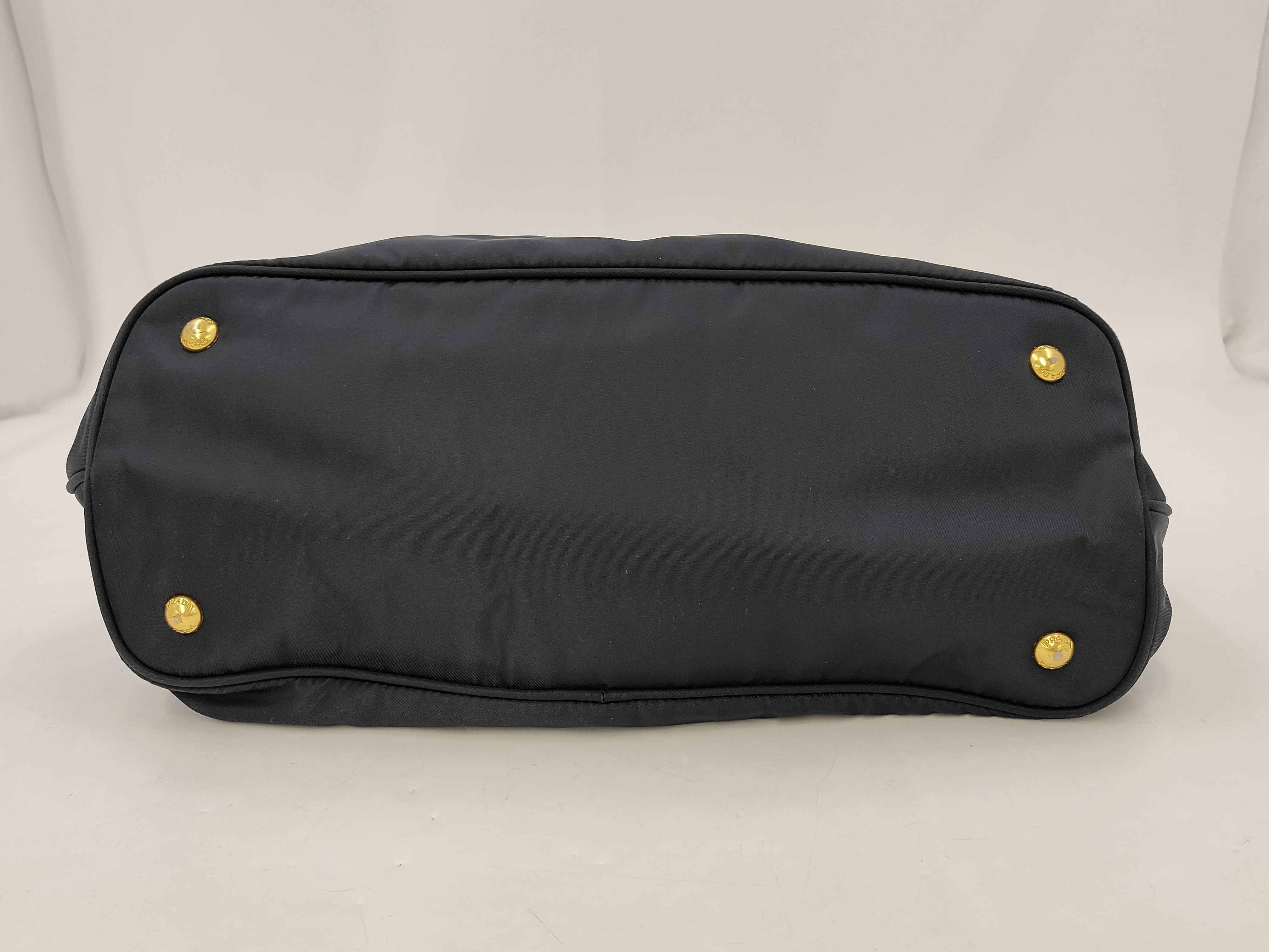Nylon Gold Logo Tote Shoulder Bag Navy BN1902 Tote Bag — view 7
