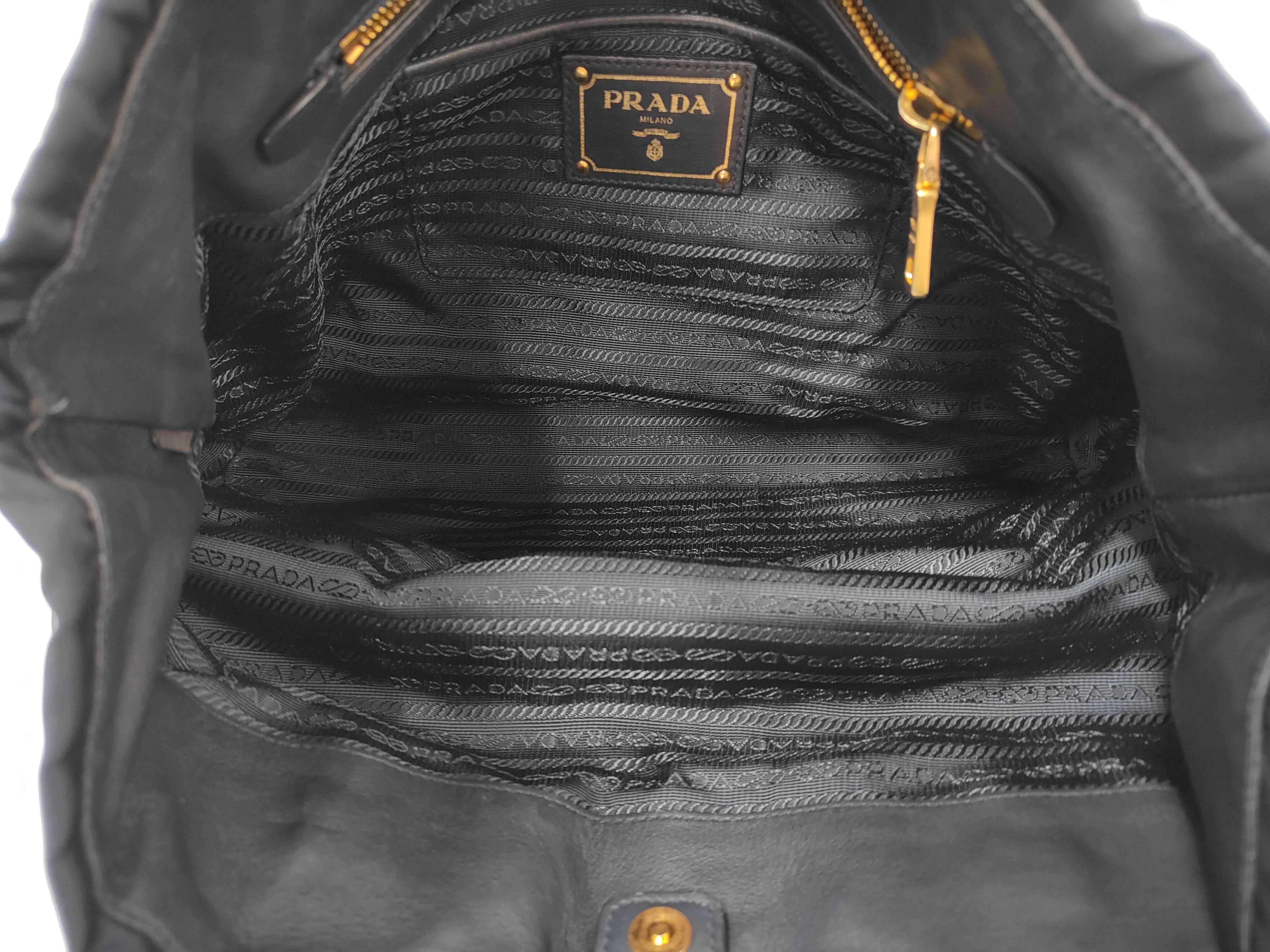 Nylon Gold Logo Tote Shoulder Bag Navy BN1902 Tote Bag — view 8