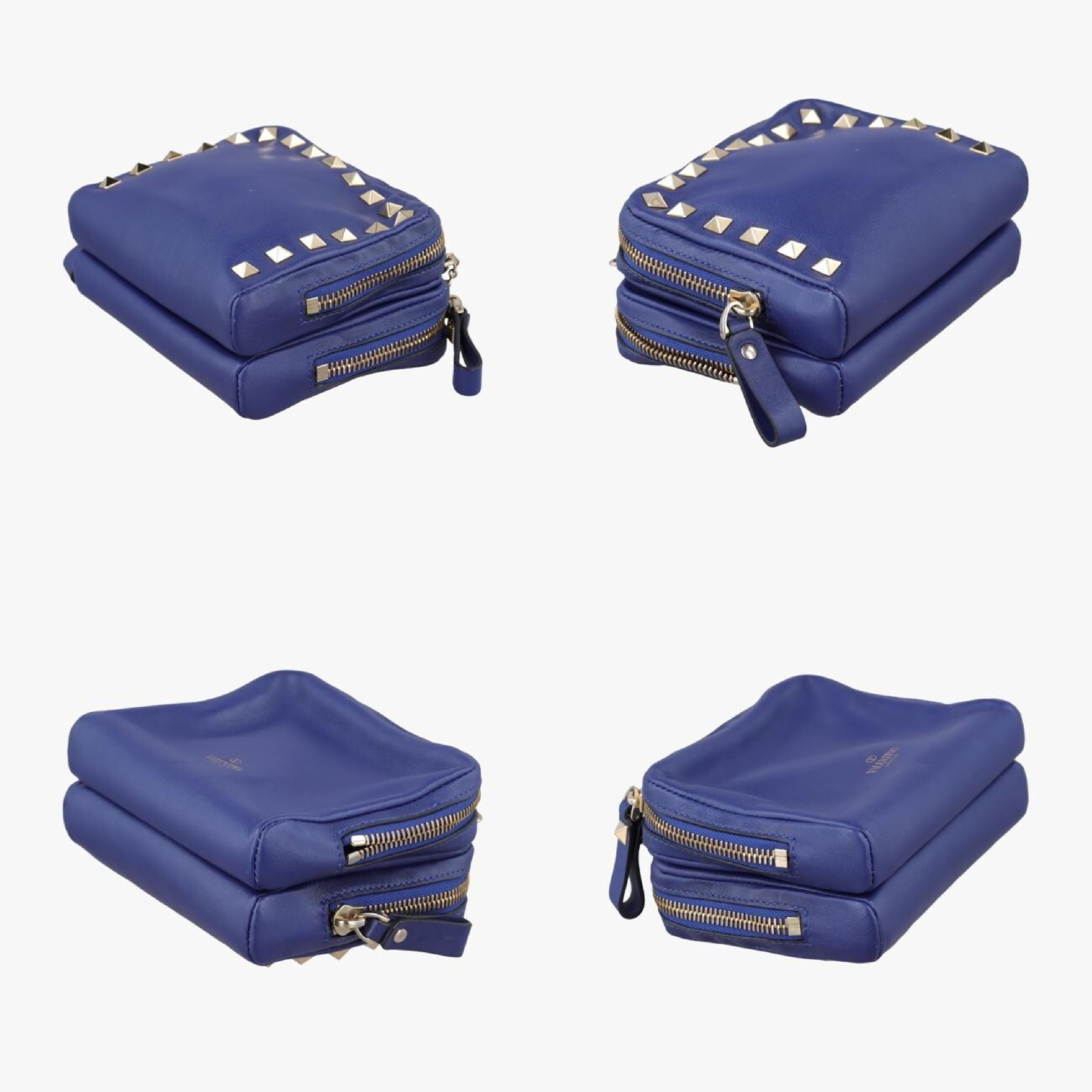 Rockstud Blue Leather TVF 080VIT3 Shoulder Bag — view 4
