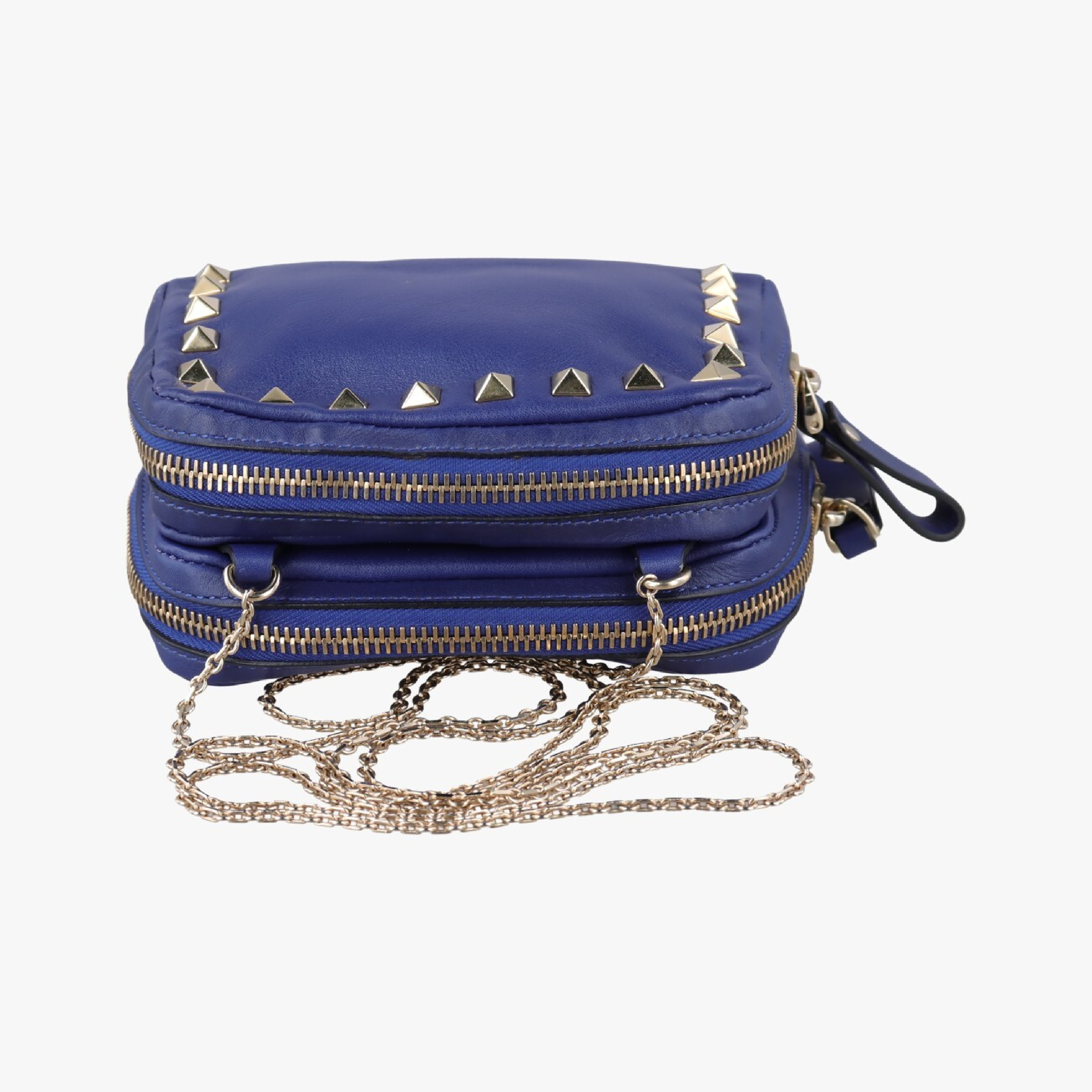 Rockstud Blue Leather TVF 080VIT3 Shoulder Bag — view 5