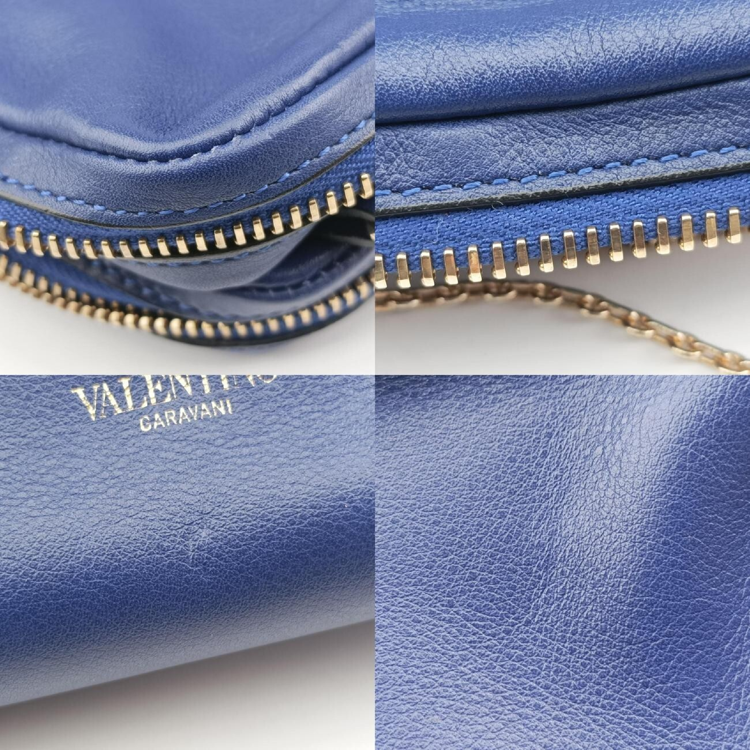 Rockstud Blue Leather TVF 080VIT3 Shoulder Bag — view 9
