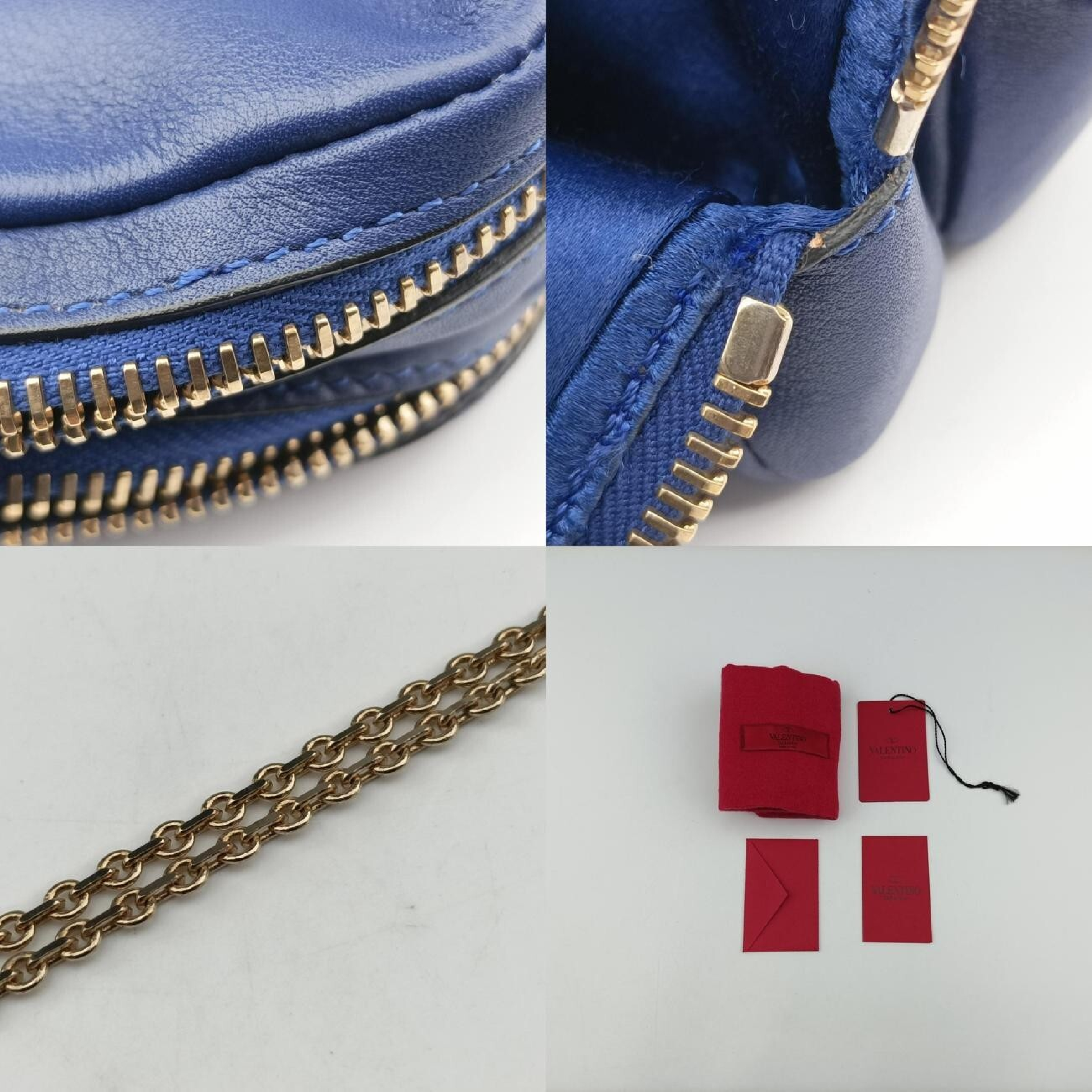 Rockstud Blue Leather TVF 080VIT3 Shoulder Bag — view 10