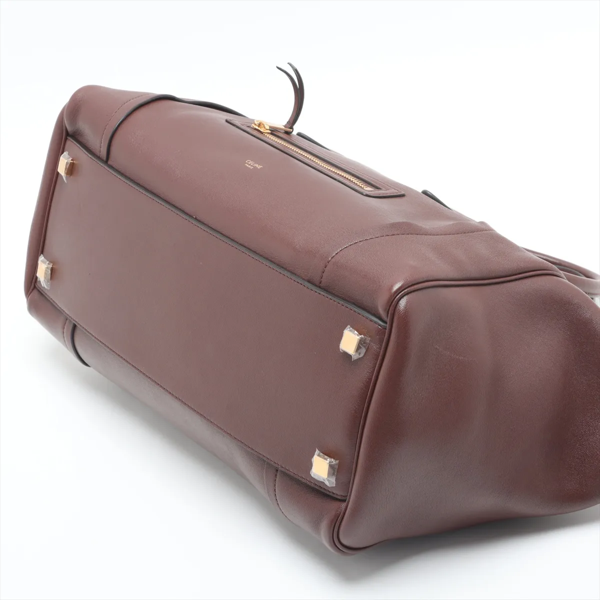 Big Luggage Leather 2-Way Handbag, Brown — view 3