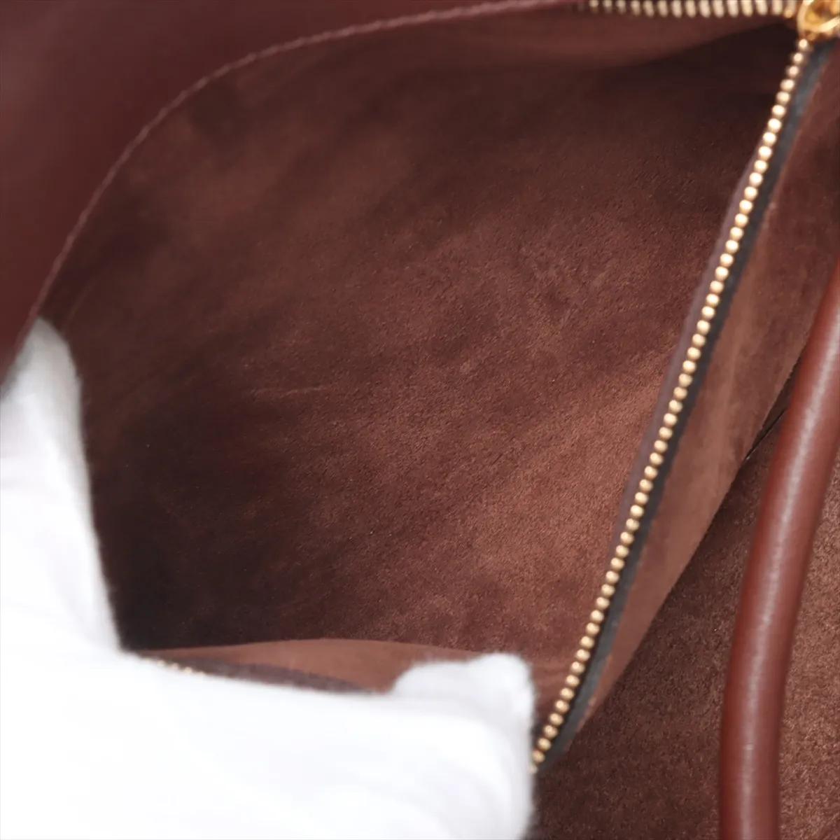 Big Luggage Leather 2-Way Handbag, Brown — view 9