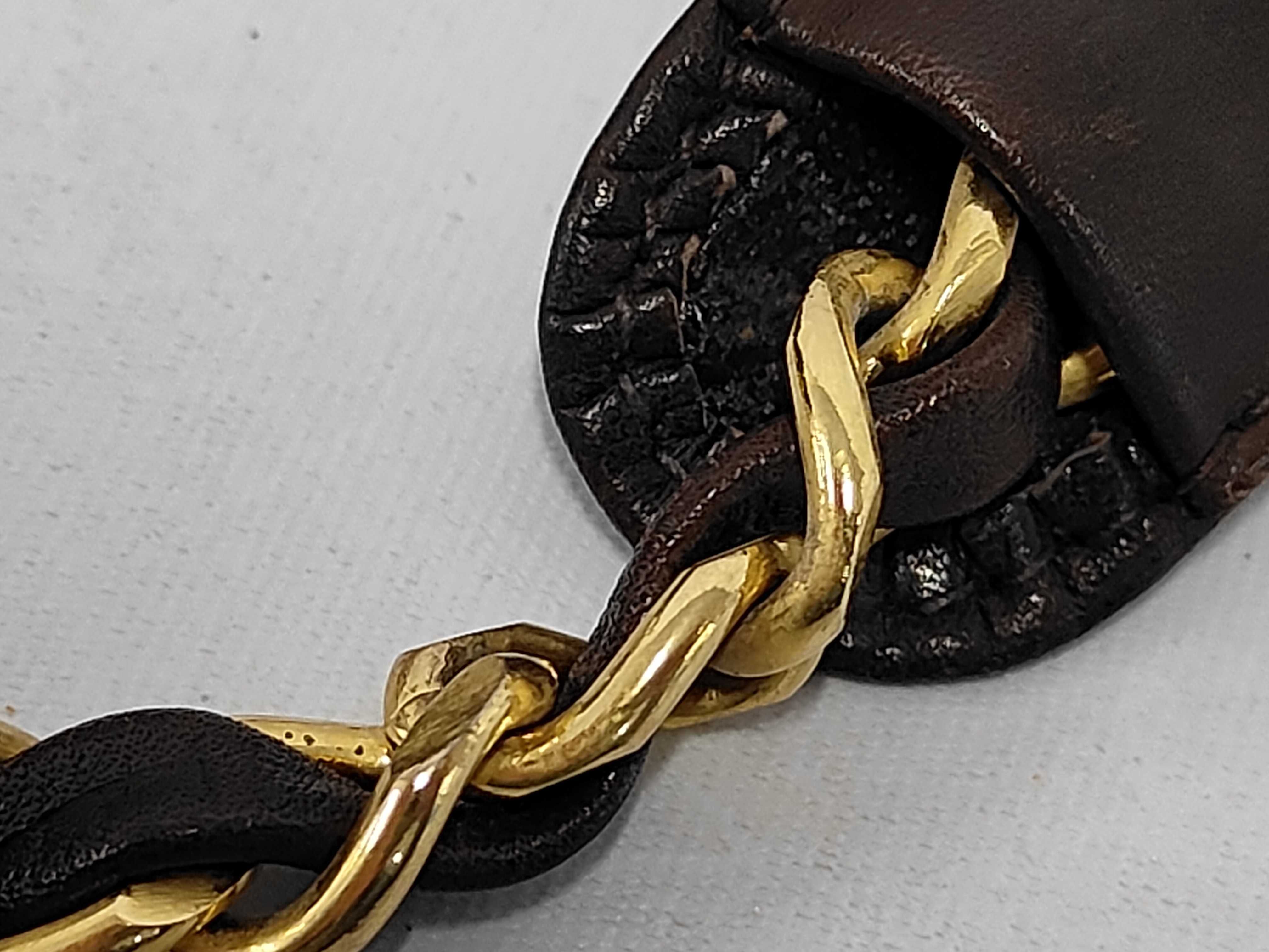 Matelassé Chain Tote Bag, Brown Tote Bag — view 6