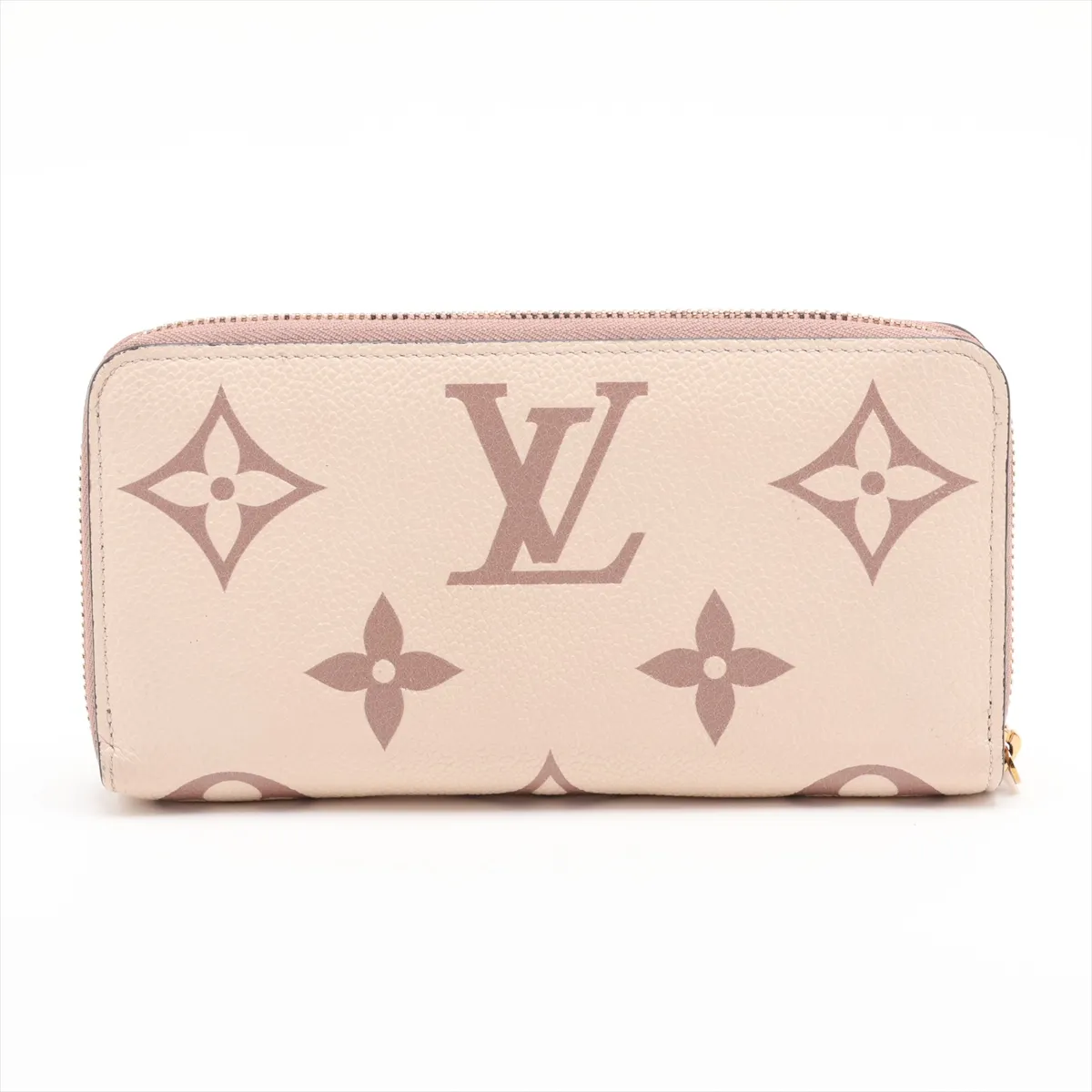 Bicolor Monogram Empreinte Zippy Wallet M80116 Crème x Bois de Rose Round Zip Wallet (RFID detected) — view 2