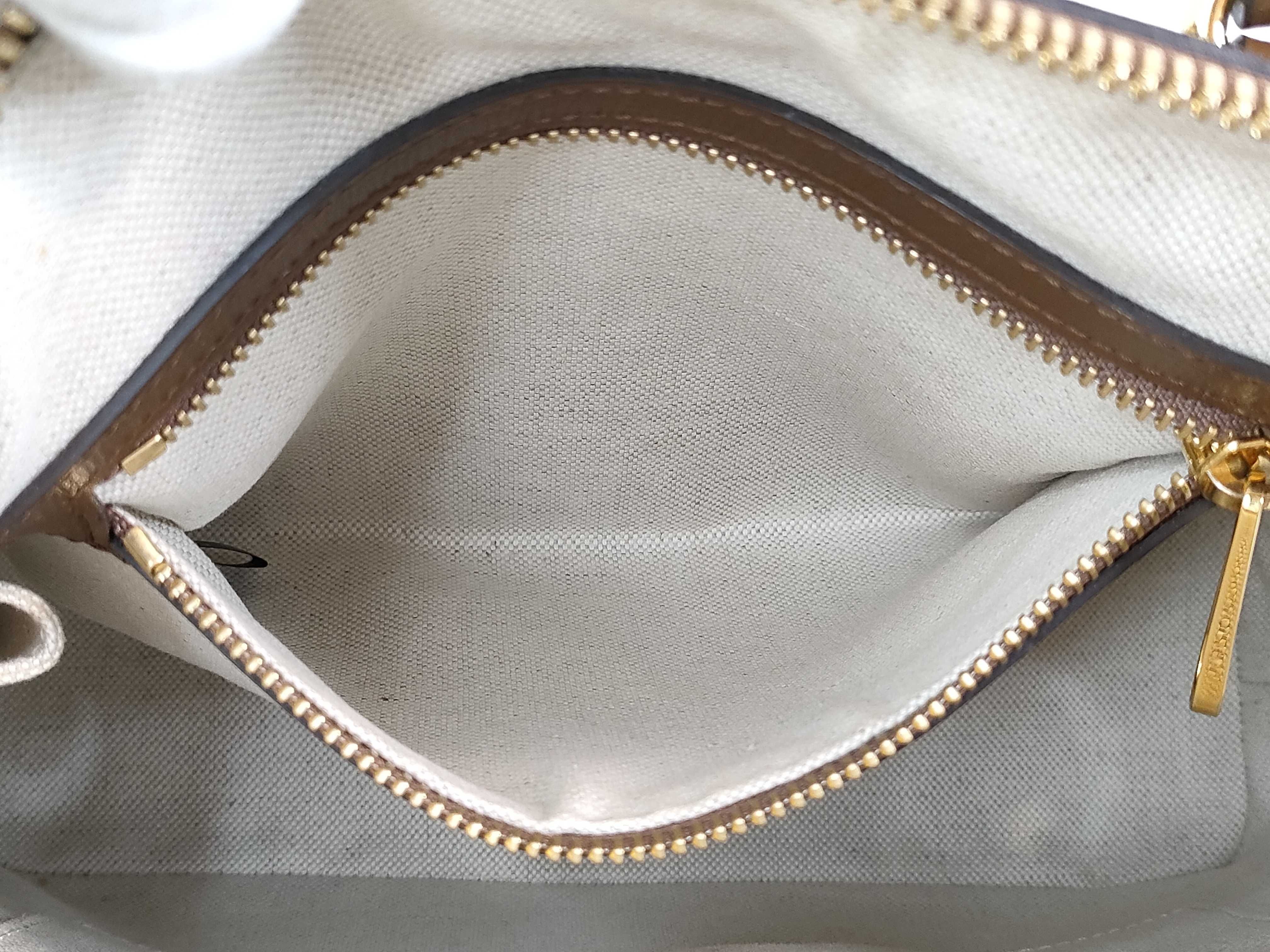GG Supreme DU- GG Supreme Horsebit 1955 PVC Handbag Beige x Red 621220 Handbag — view 11