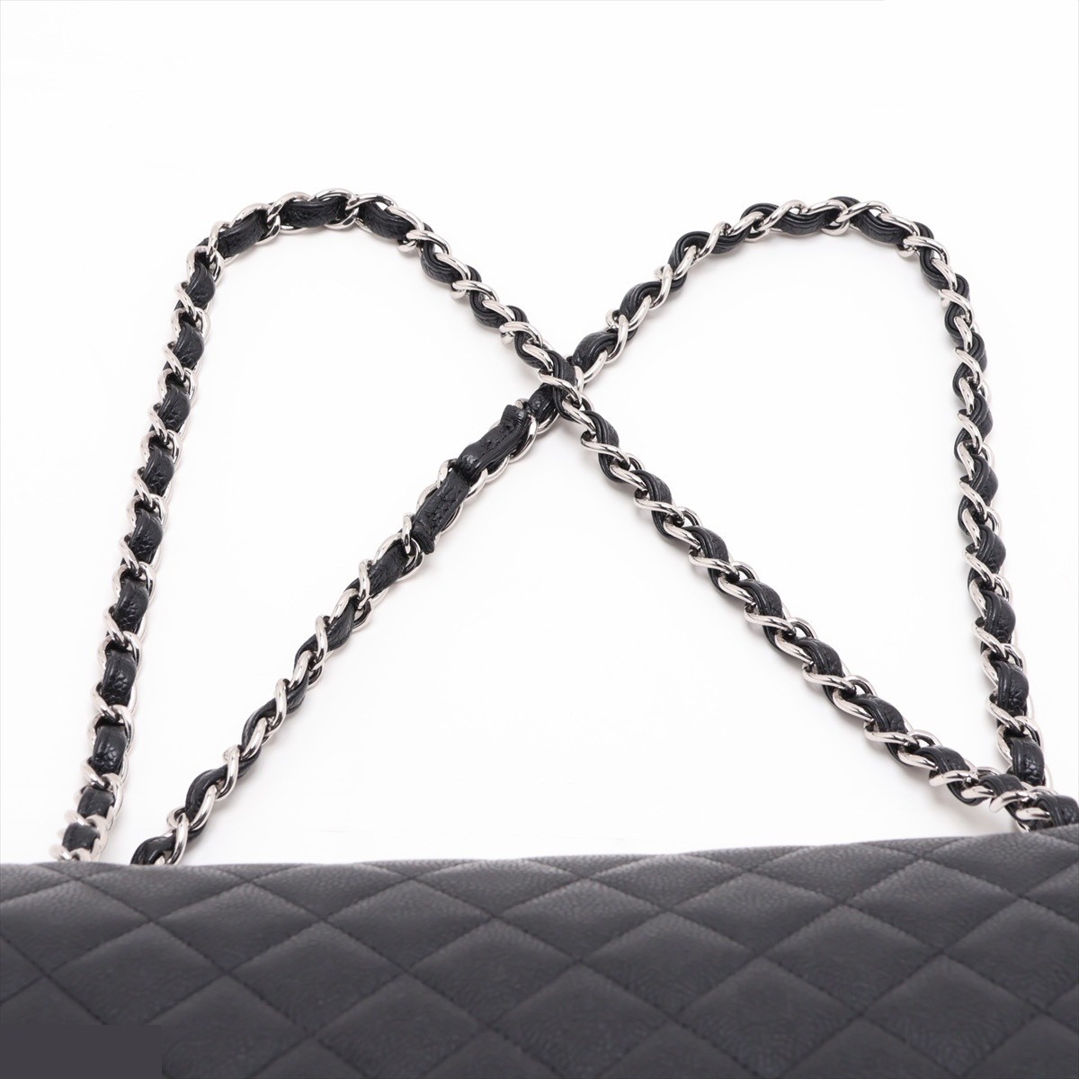 Large Matelassé 34 Maxi Caviar Skin Double Flap Double Chain — view 6