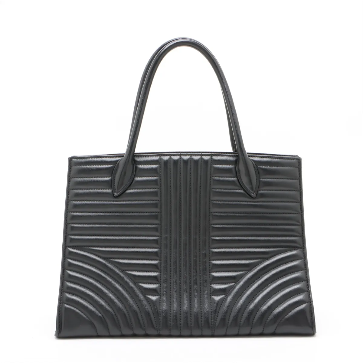 Diagram Leather 2WAY Handbag Black 1BA165 — view 2