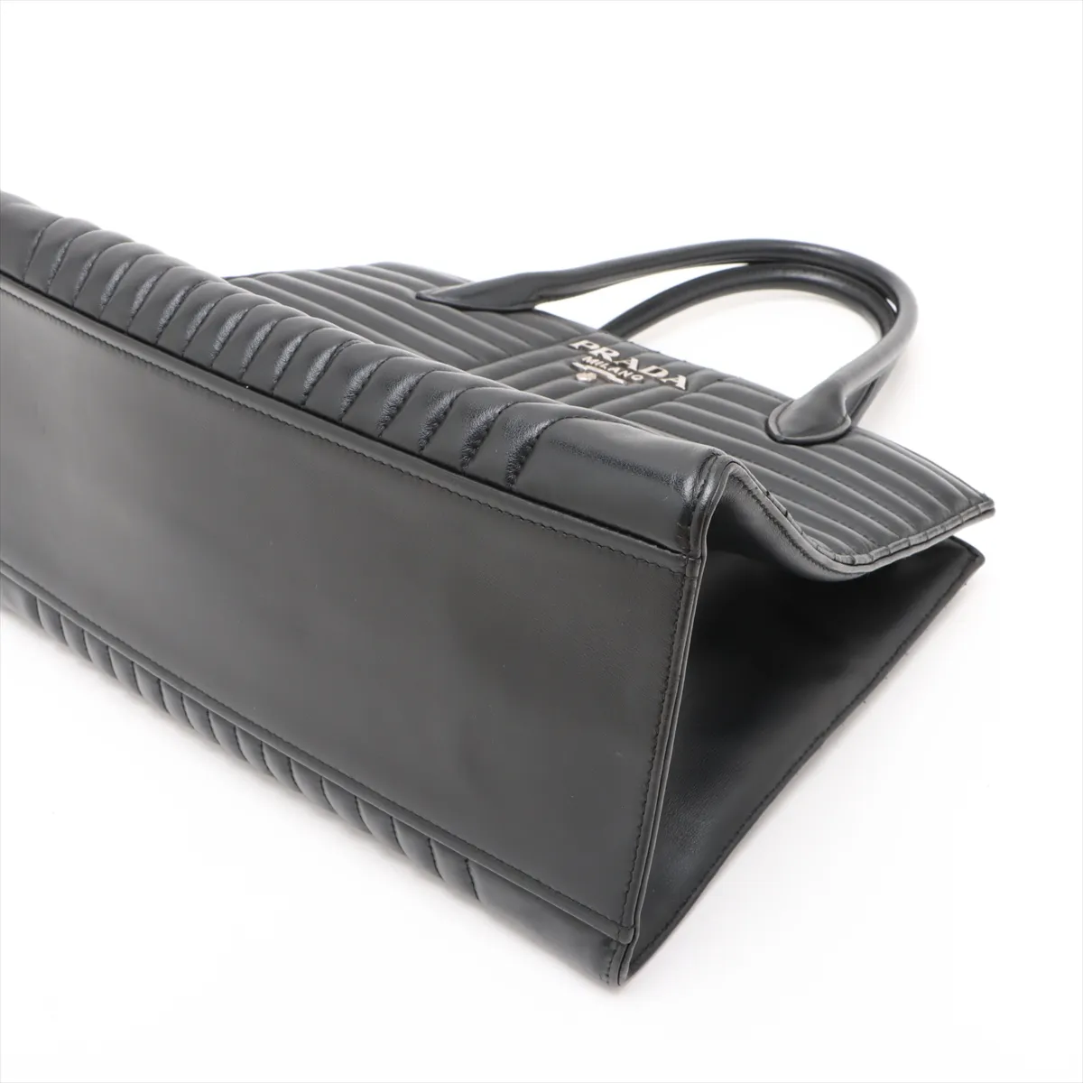 Diagram Leather 2WAY Handbag Black 1BA165 — view 3