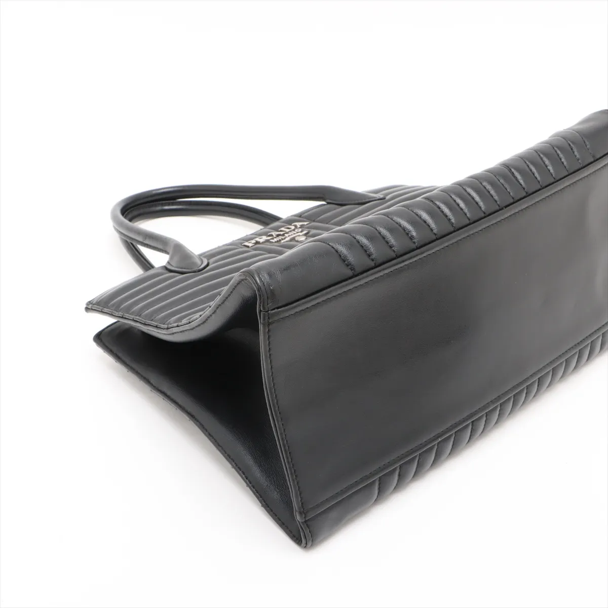 Diagram Leather 2WAY Handbag Black 1BA165 — view 4