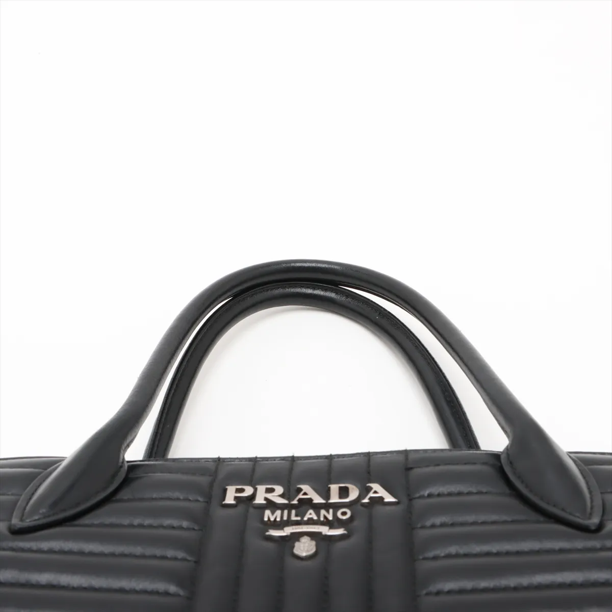 Diagram Leather 2WAY Handbag Black 1BA165 — view 6