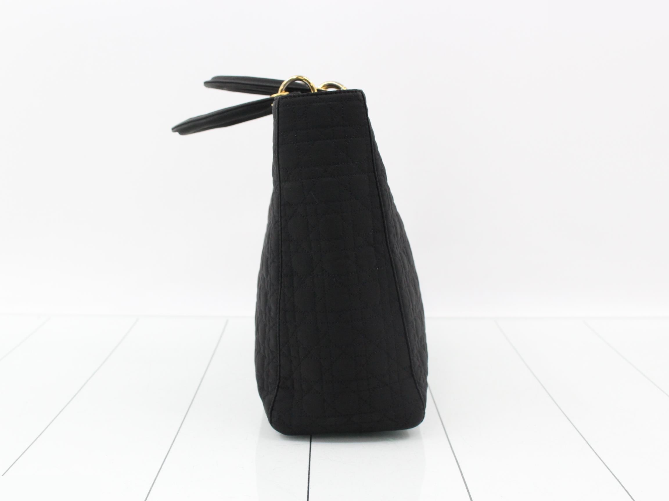 Lady Dior Cannage Nylon Handbag — view 4