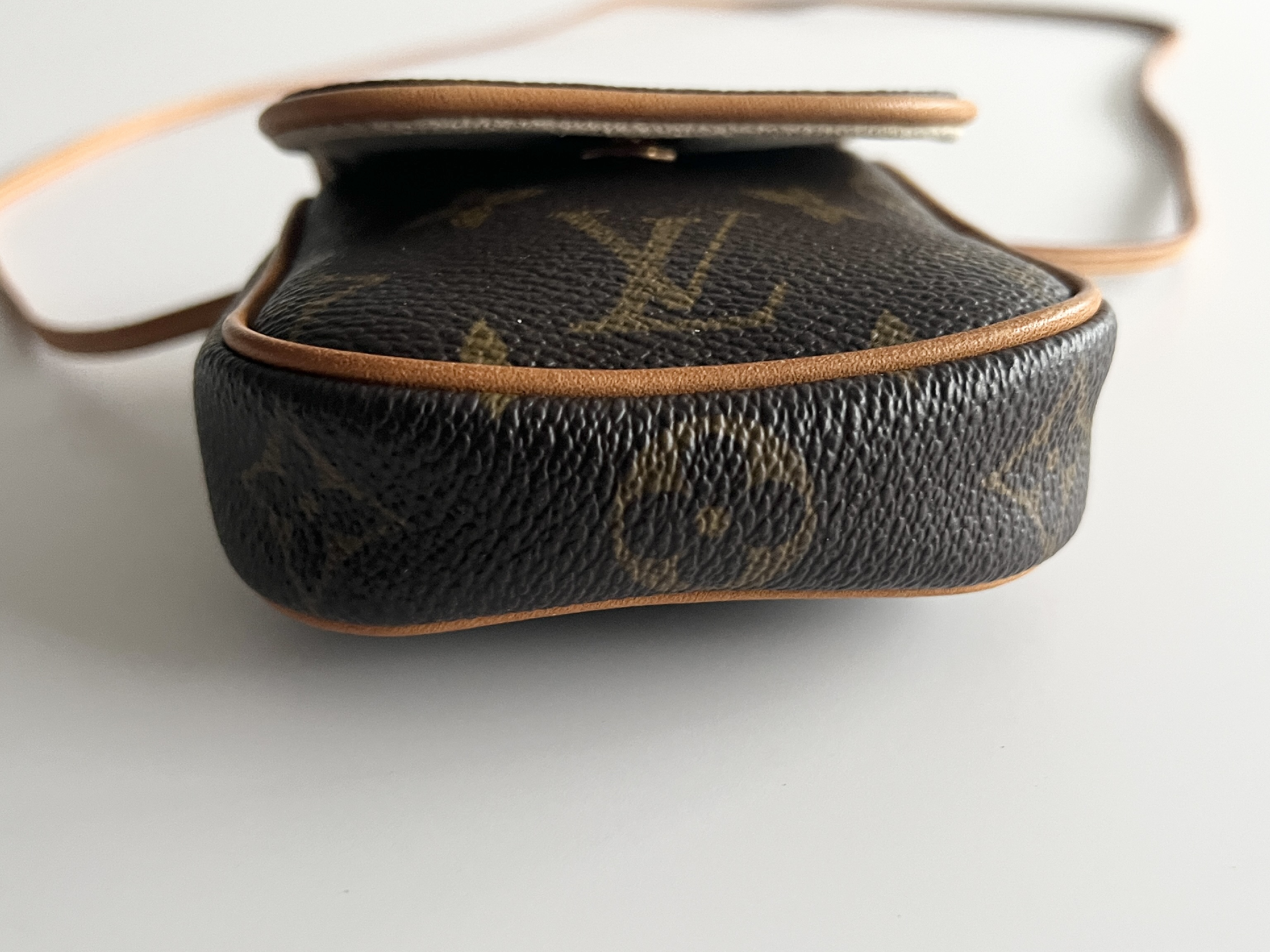 Monogram Pochette Cancun Leather Shoulder Bag — view 11