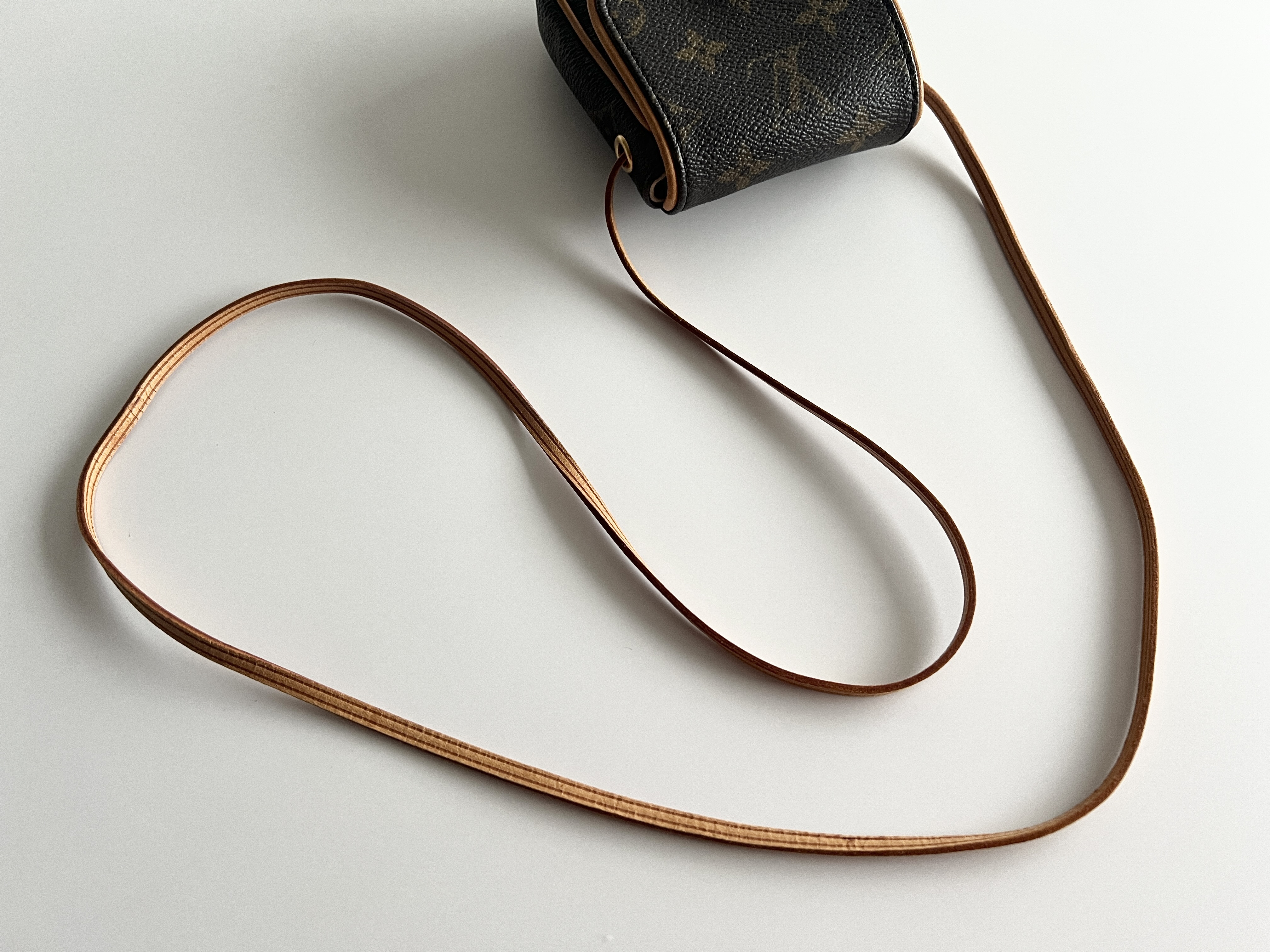 Monogram Pochette Cancun Leather Shoulder Bag — view 3