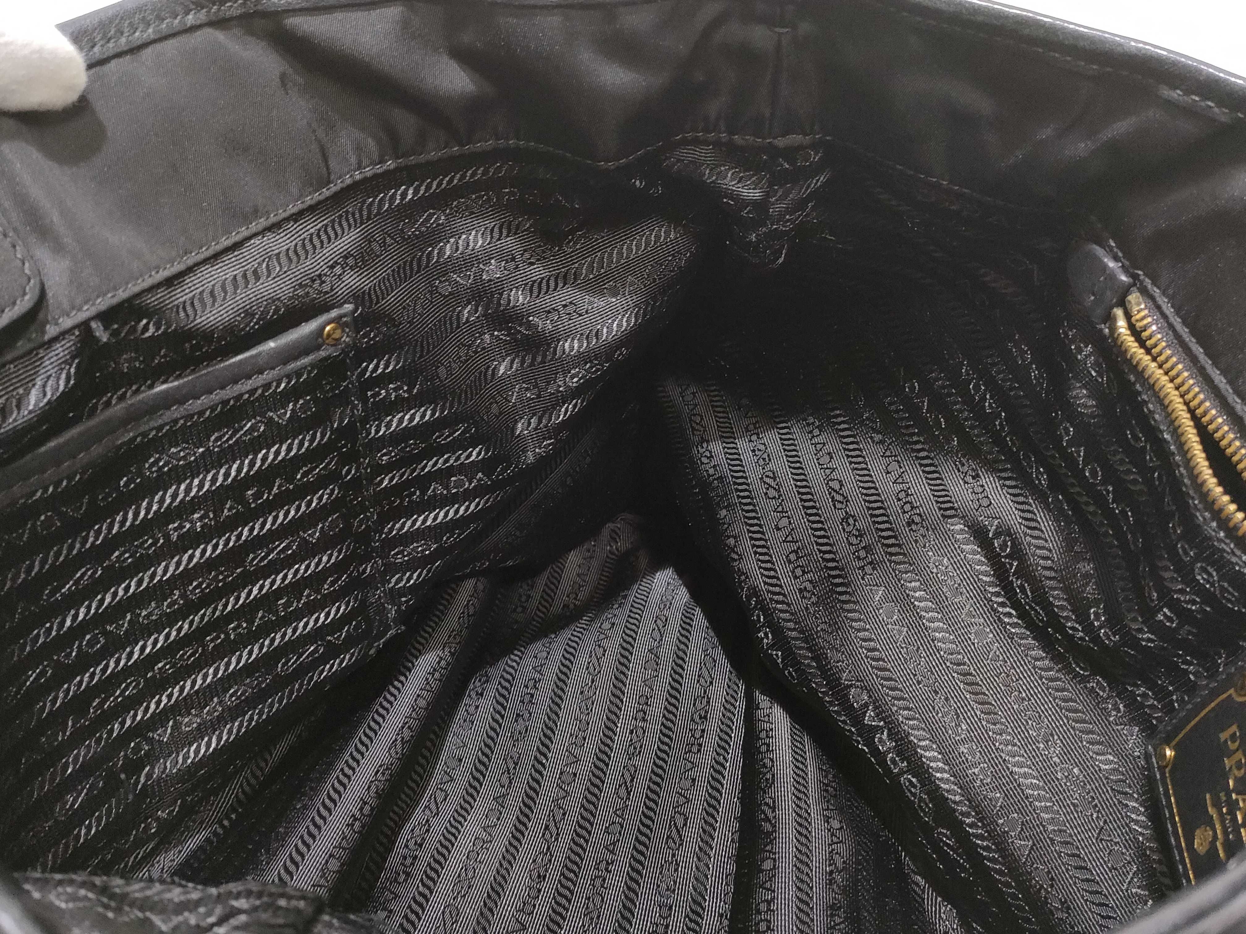 Nylon Prada Tessuto Nylon x Leather 2-Way Handbag Black BN1826 Handbag — view 11