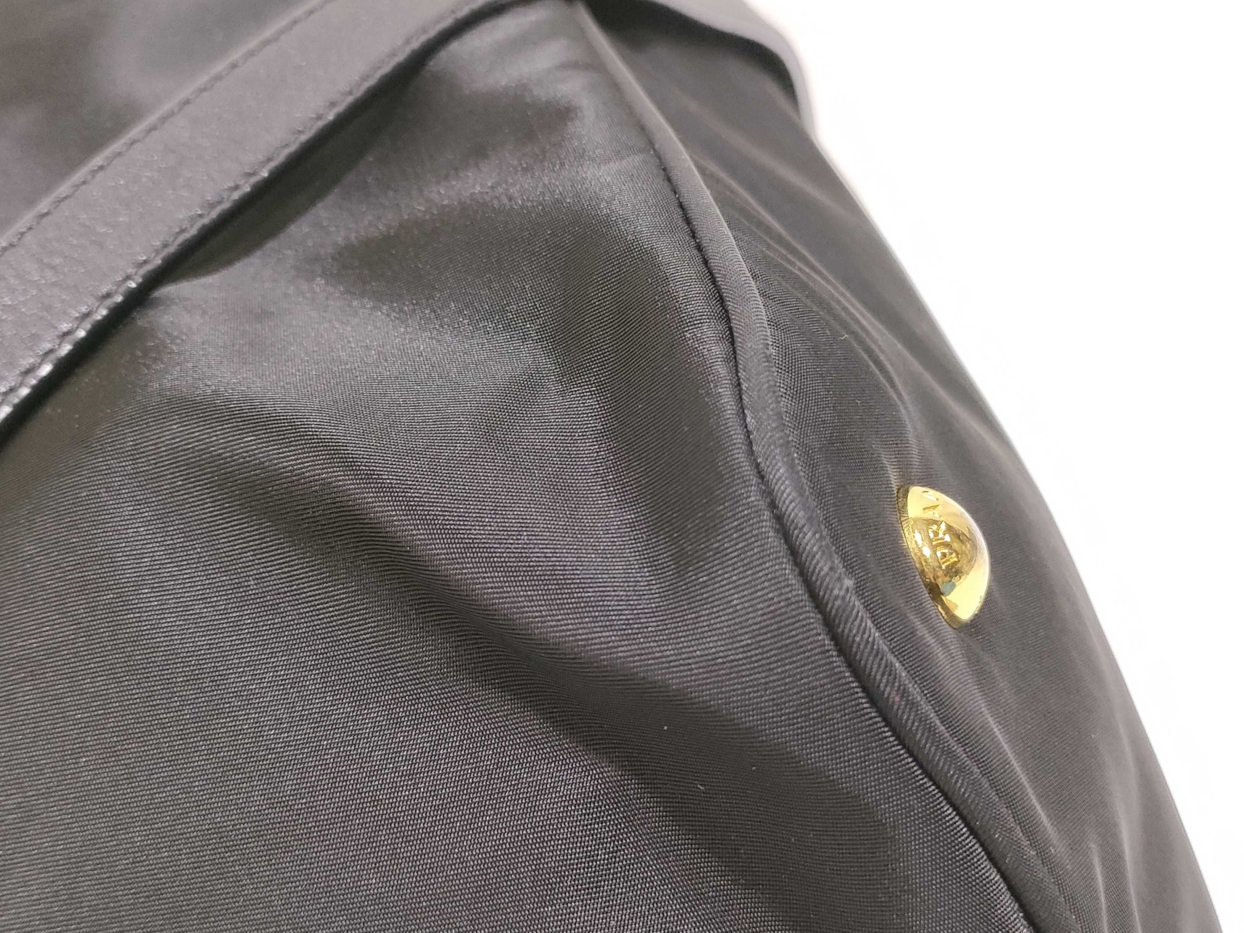 Nylon Prada Tessuto Nylon x Leather 2-Way Handbag Black BN1826 Handbag — view 6