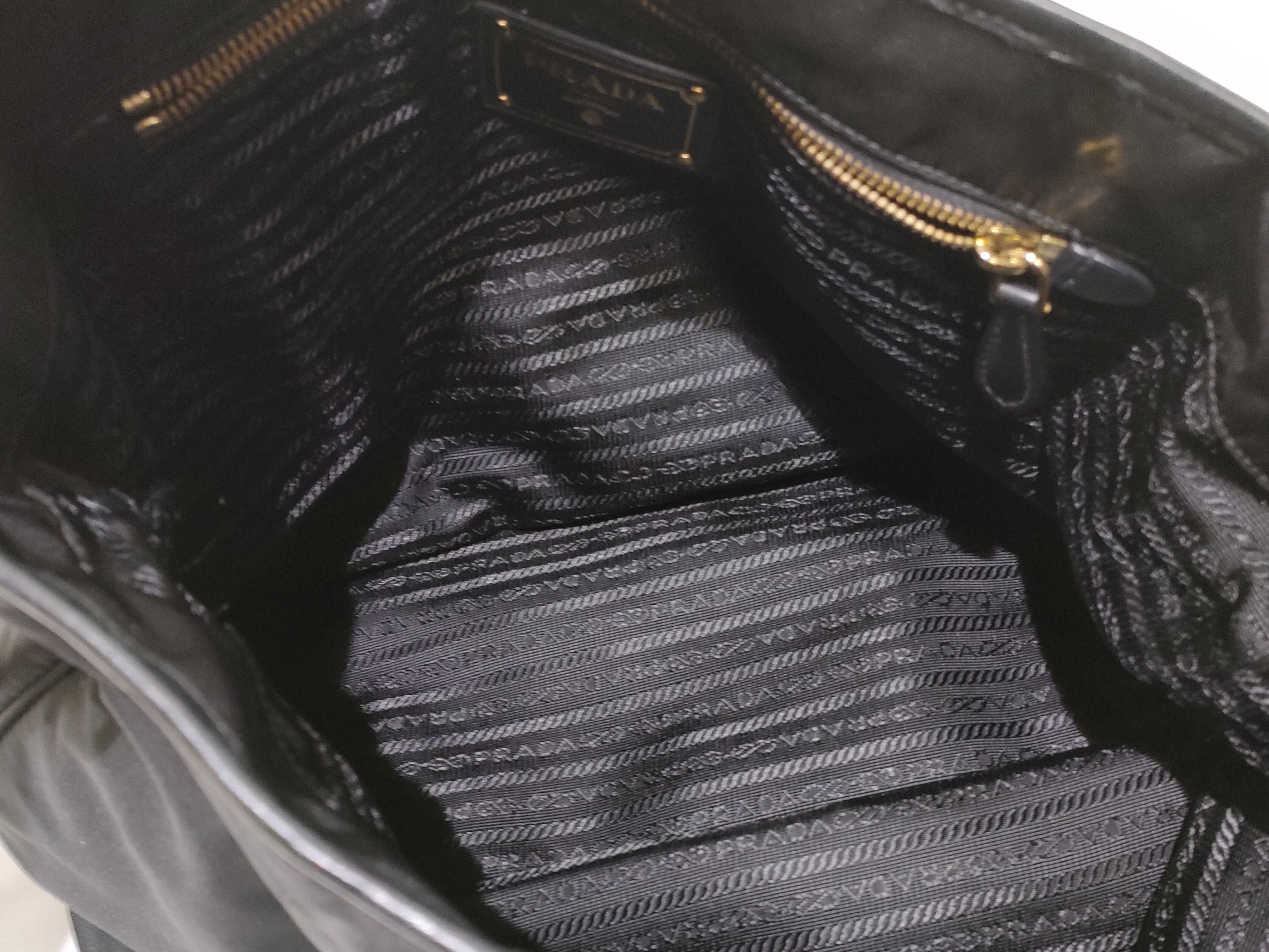 Nylon Prada Tessuto Nylon x Leather 2-Way Handbag Black BN1826 Handbag — view 8