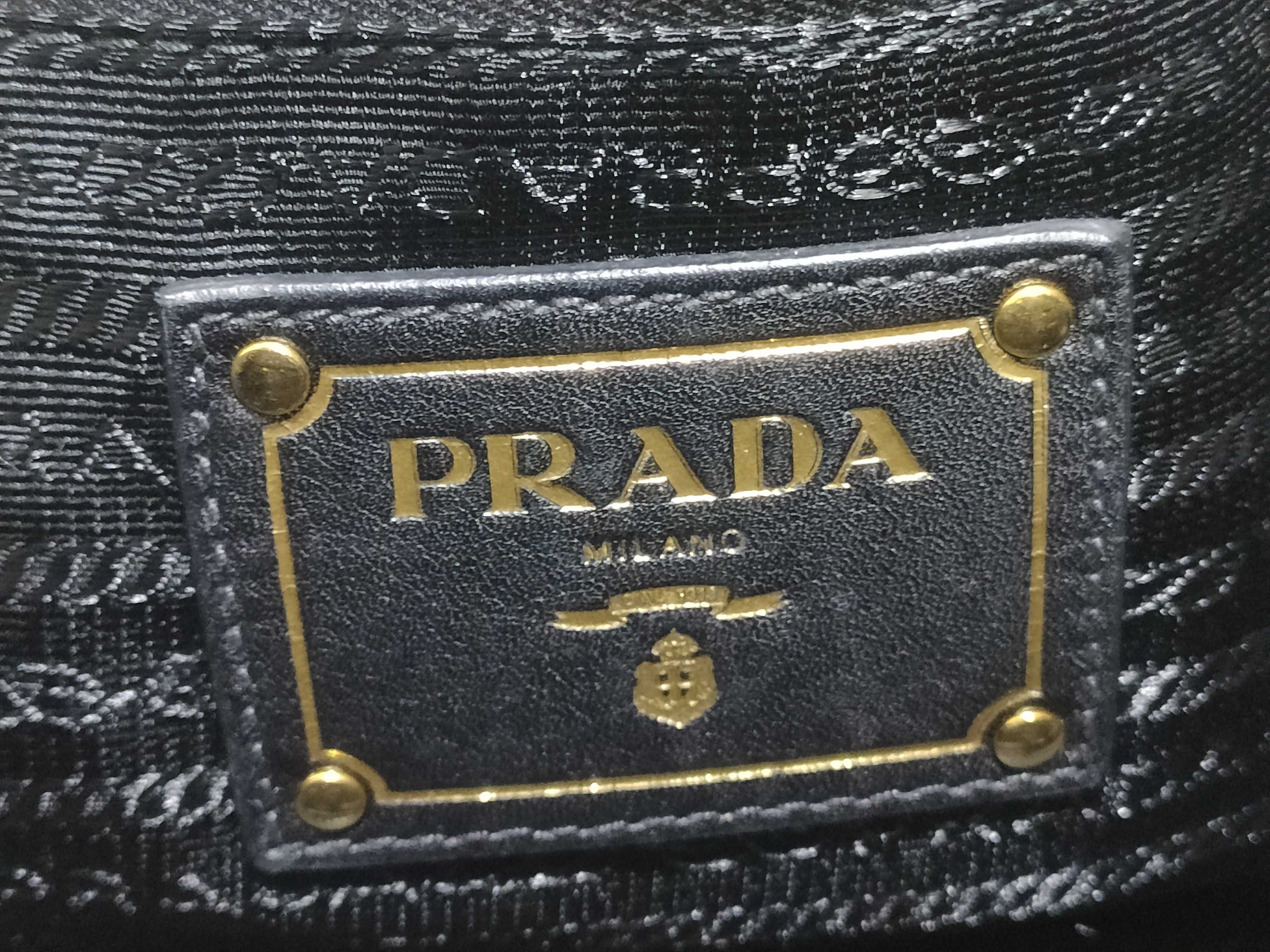 Nylon Prada Tessuto Nylon x Leather 2-Way Handbag Black BN1826 Handbag — view 10