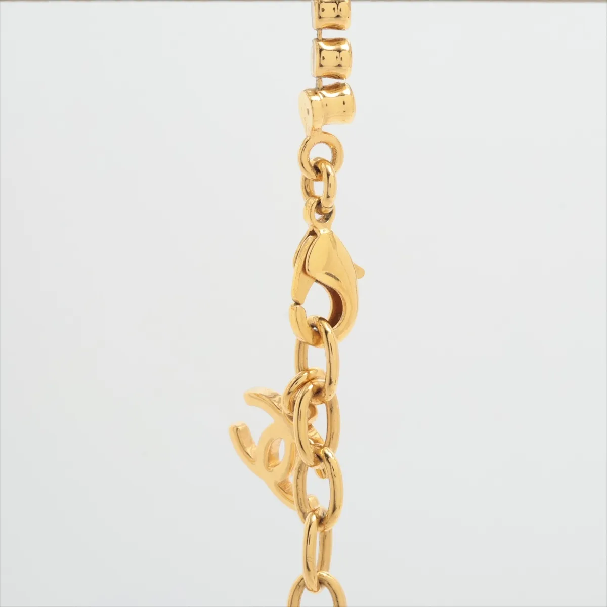 Coco Mark L23C Necklace, GP x Rhinestone, Gold, — view 3