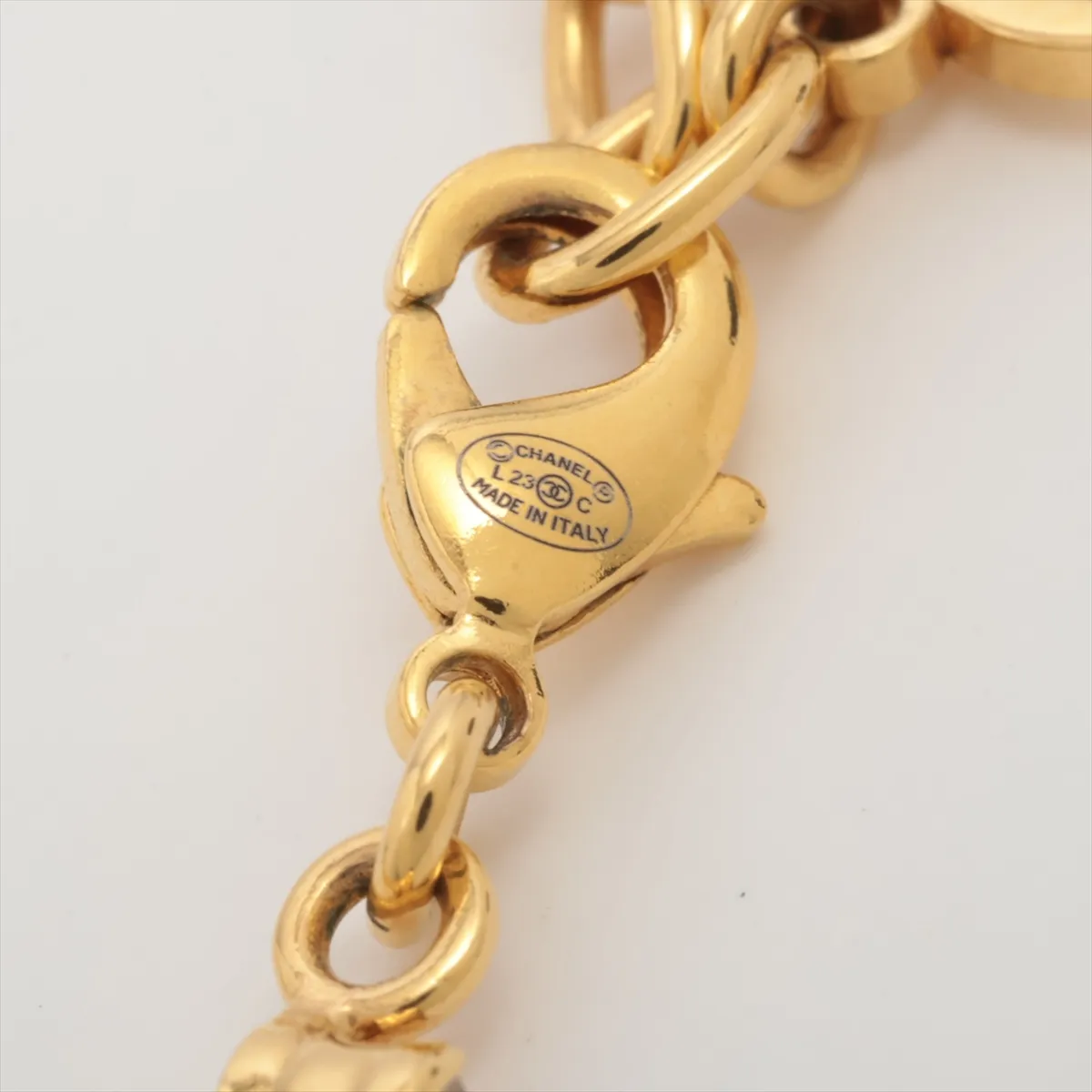 Coco Mark L23C Necklace, GP x Rhinestone, Gold, — view 4